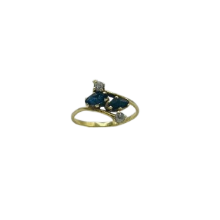 Bague Toi et Moi Or Jaune 18K T.53