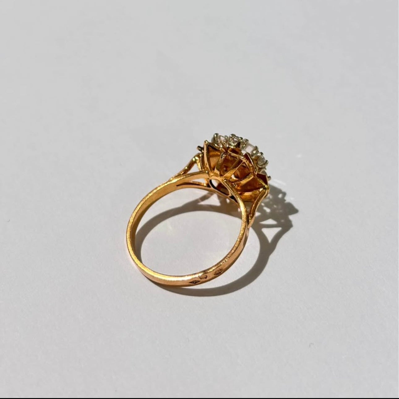 Bague Chou en Or Jaune avec Oxyde de Zirconium - T 54