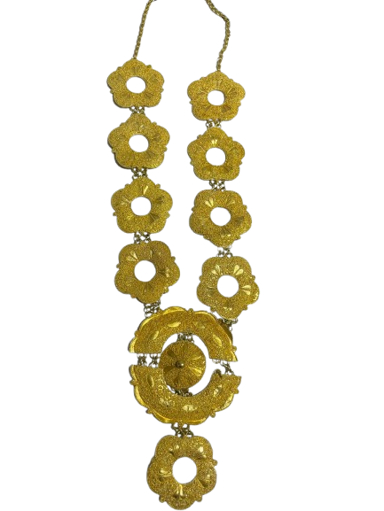 Collier pendentifs fleurs en or jaune 18K 92.30 Grs
