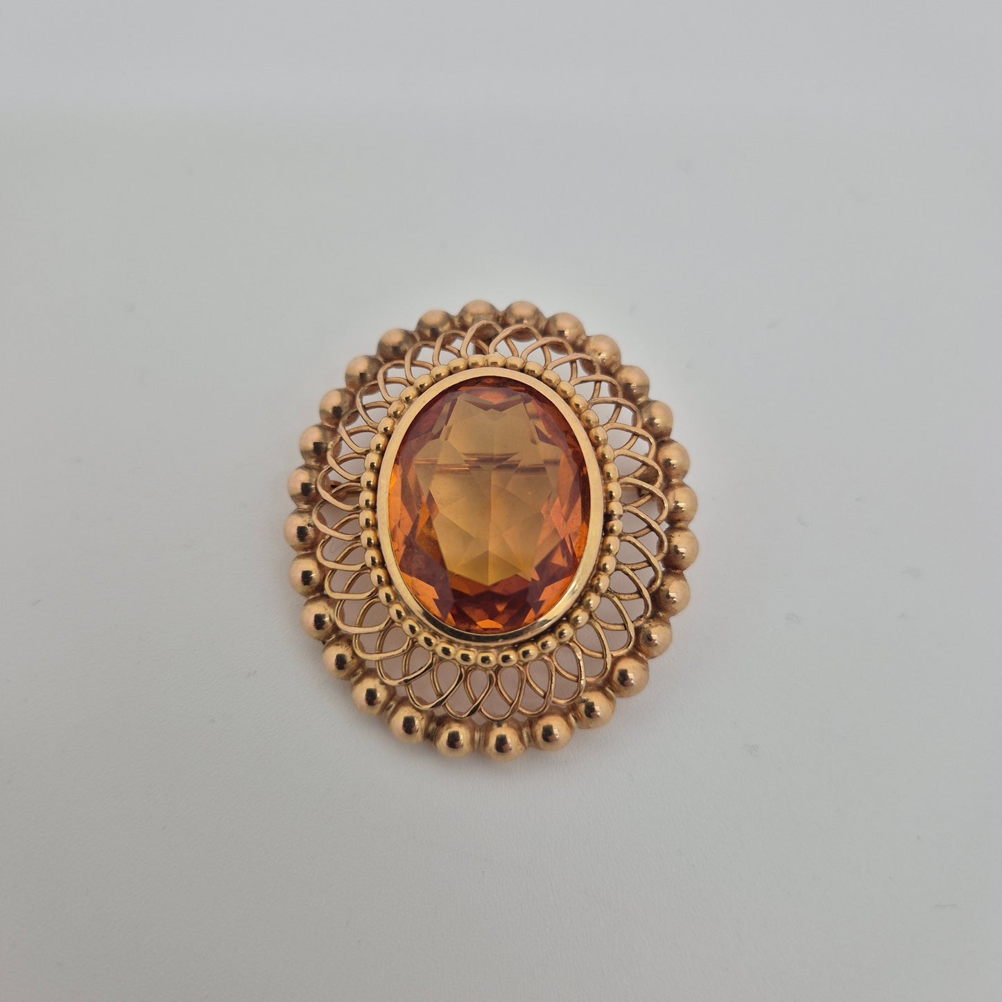 Pendentif en Or jaune 18k avec Citrine