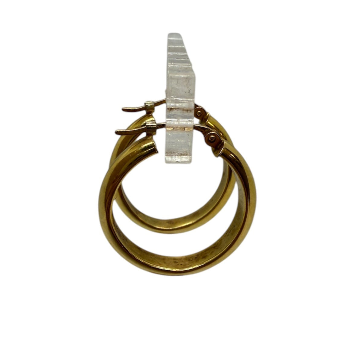 Boucles d'oreilles créoles en or jaune 18K
