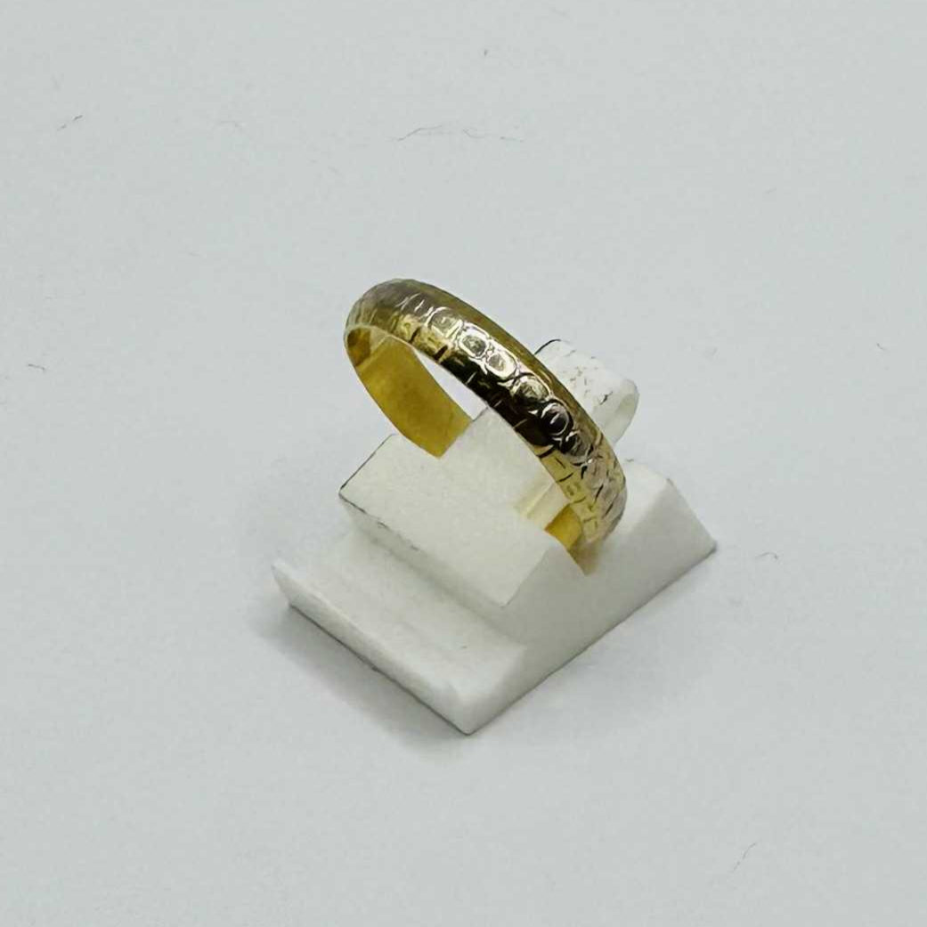 Alliance en Or Jaune et Blanc 18K Taille 57