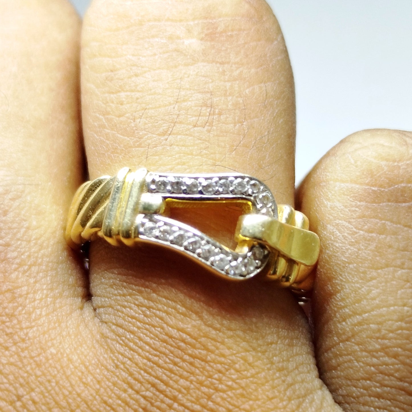 Bague en Or Jaune 18K Taille-56