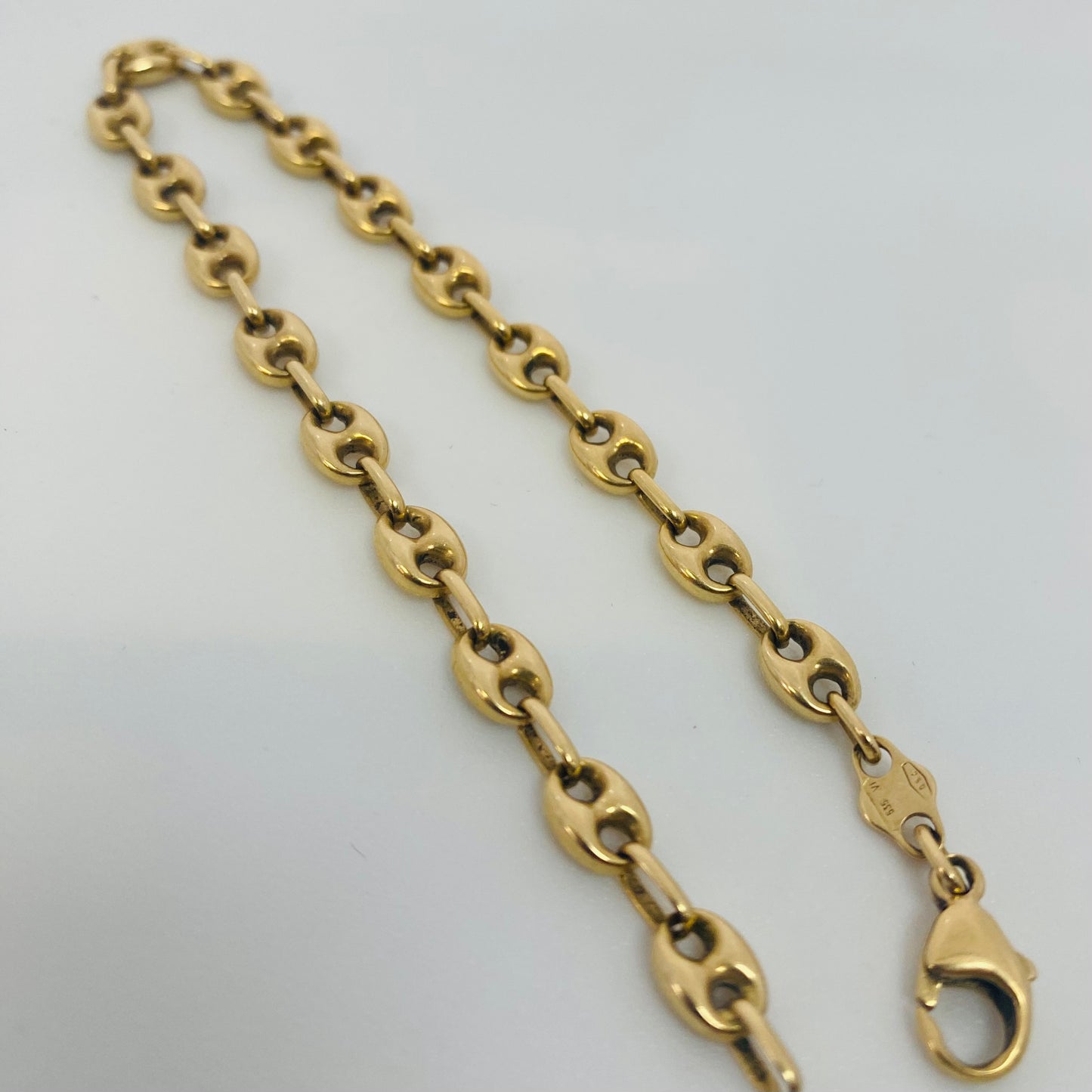 Bracelet or maille grain de café