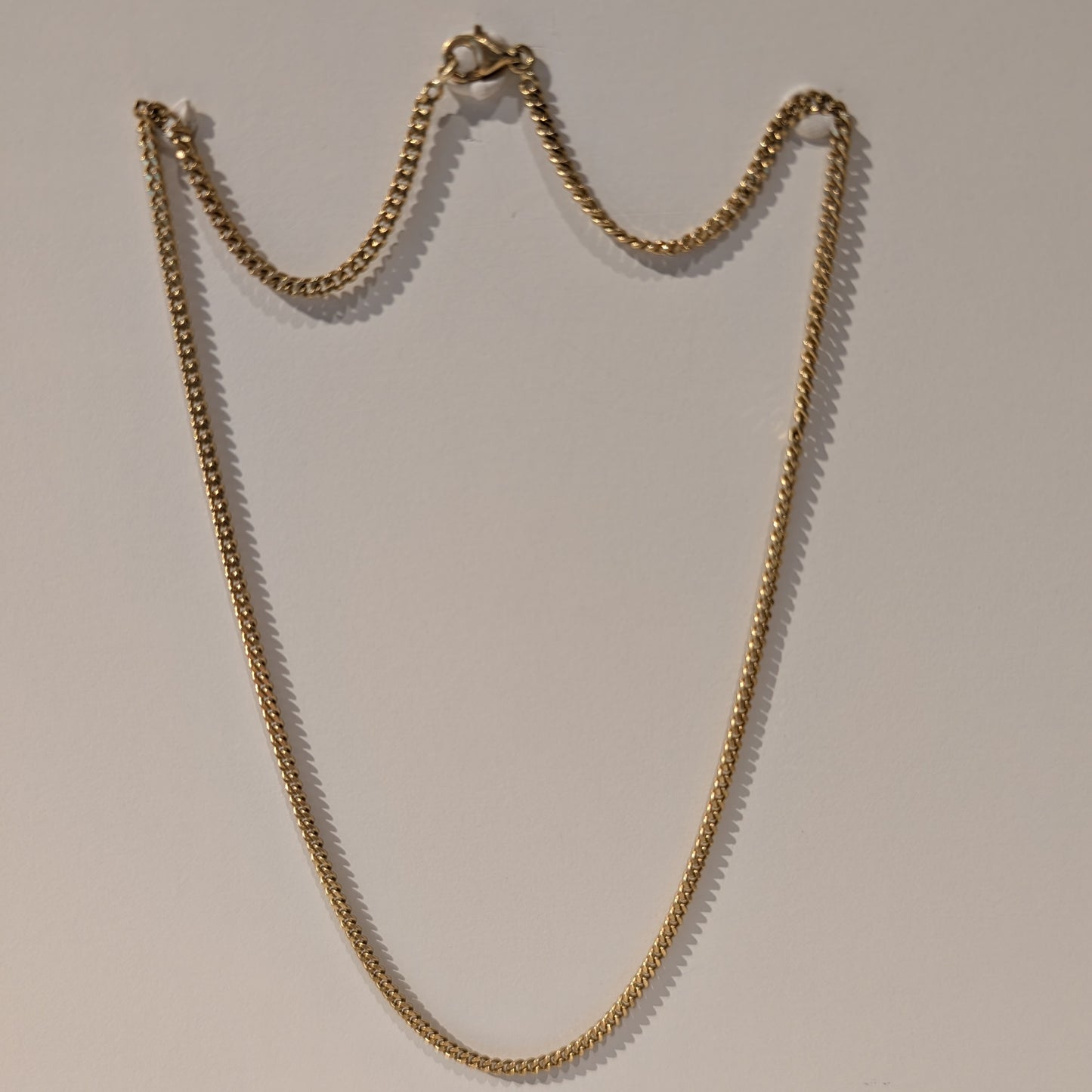 Collier Or Jaune Ras du Cou Gourmette 18K Lg 40cm