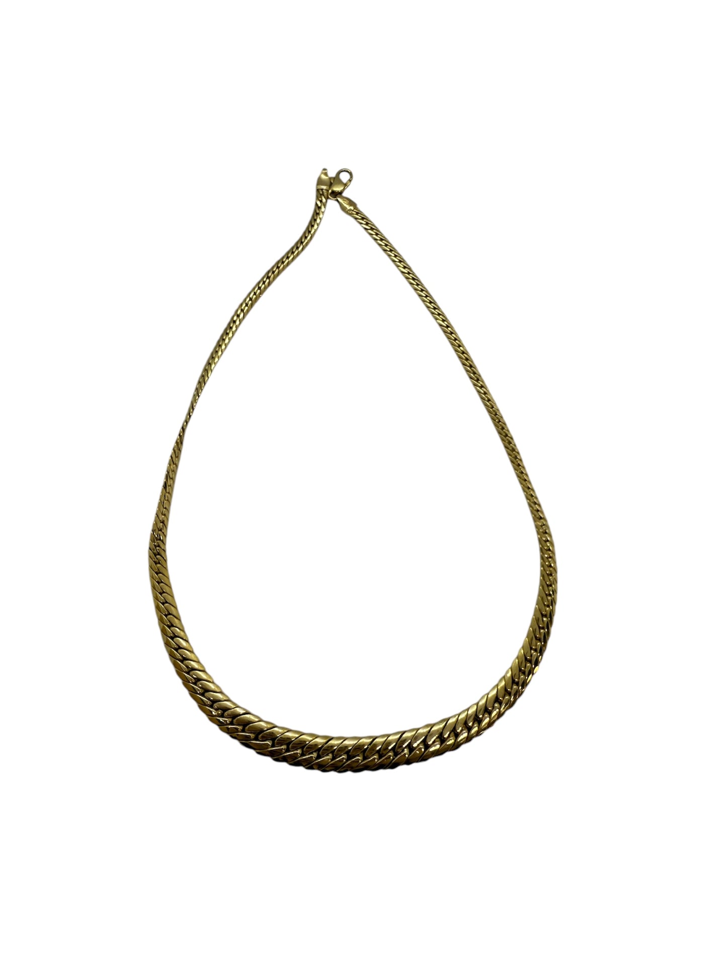 Collier Ras du Cou Anglaise Or Jaune 18 Carats 43cm