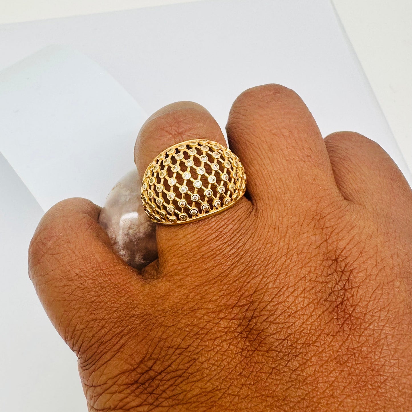 Bague en Or Jaune 18K Taille-58