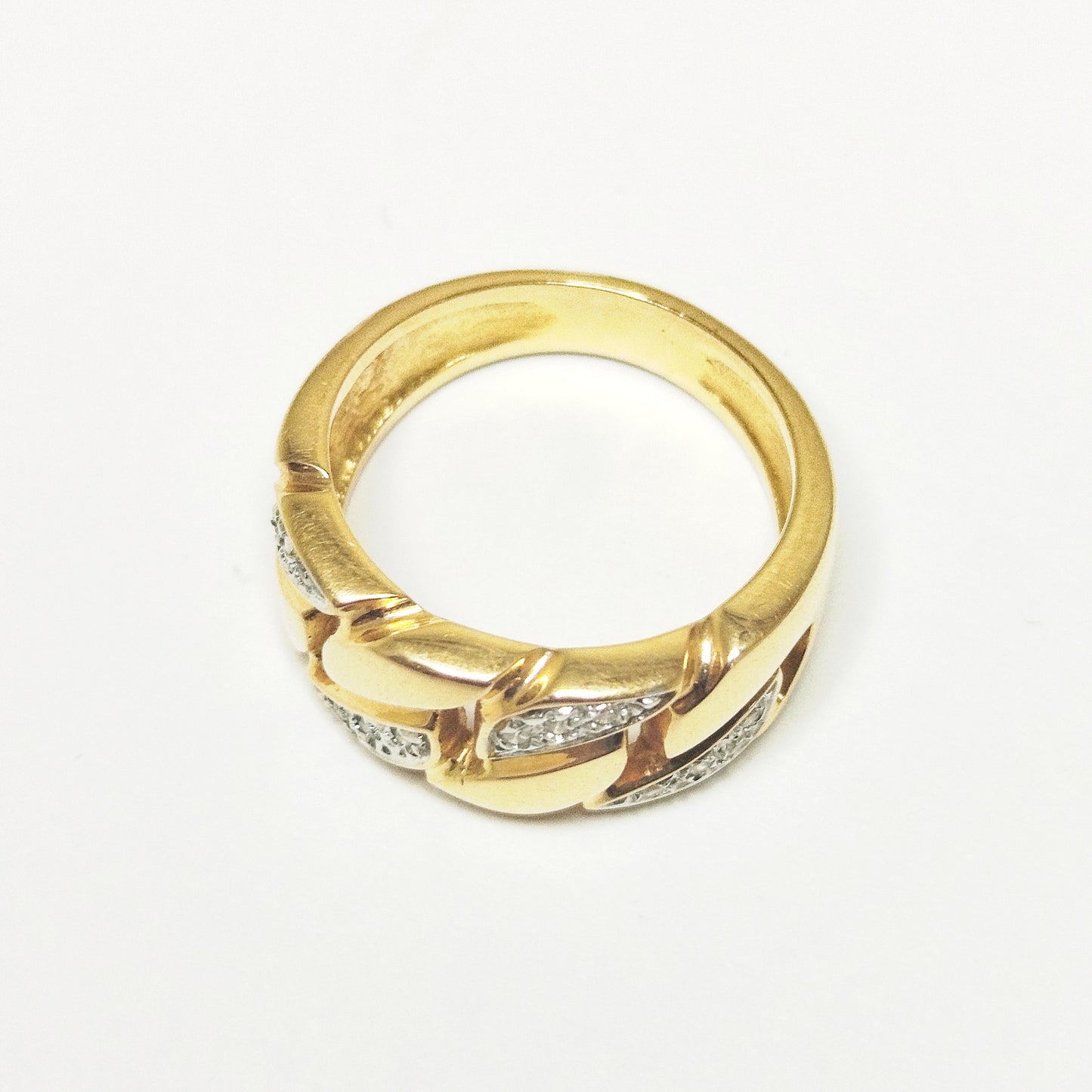 Bague Jonc Or Jaune 18K Certifié Diamants – 8.92 Grs