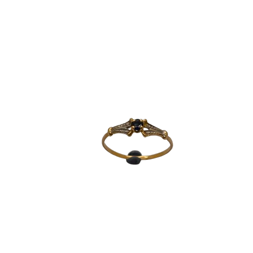 Bague en or jaune et or blanc 18K - taille 54