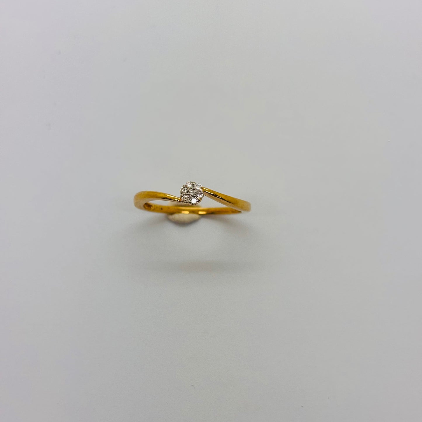 Bague solitaire en or jaune Taille-53