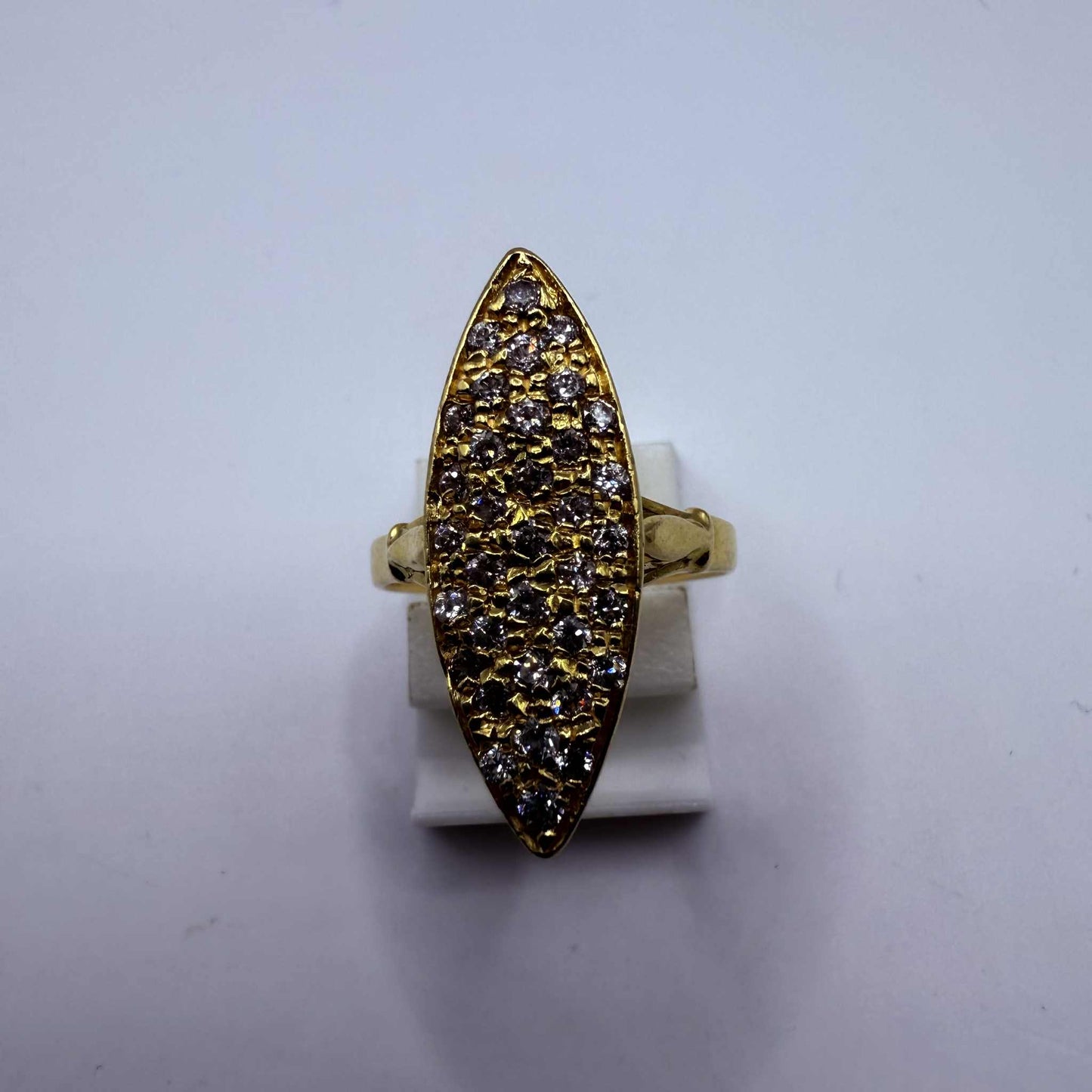Bague Marquise Or Jaune 18K Taille-47