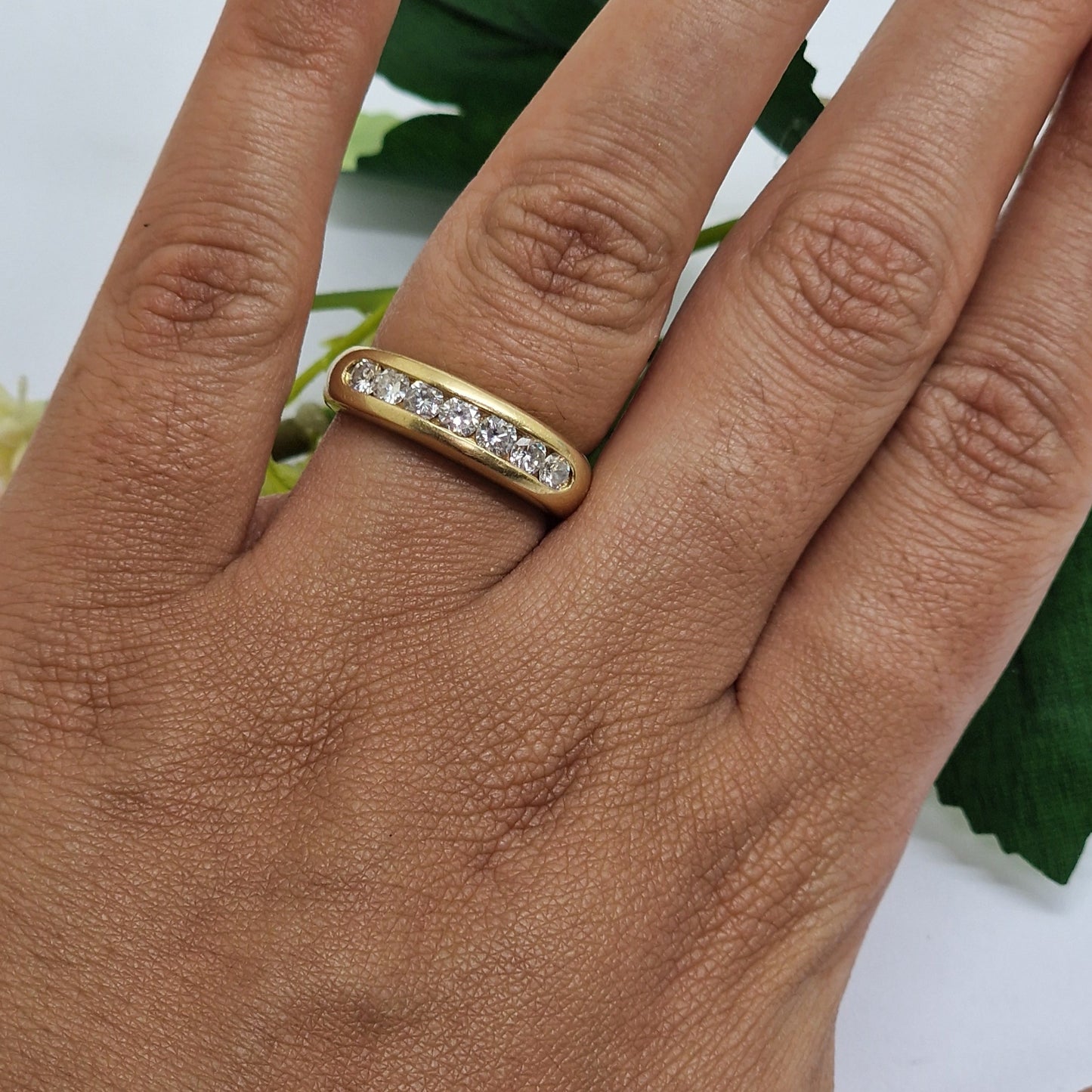 Bague Demi Tour en or jaune 18K Taille-54