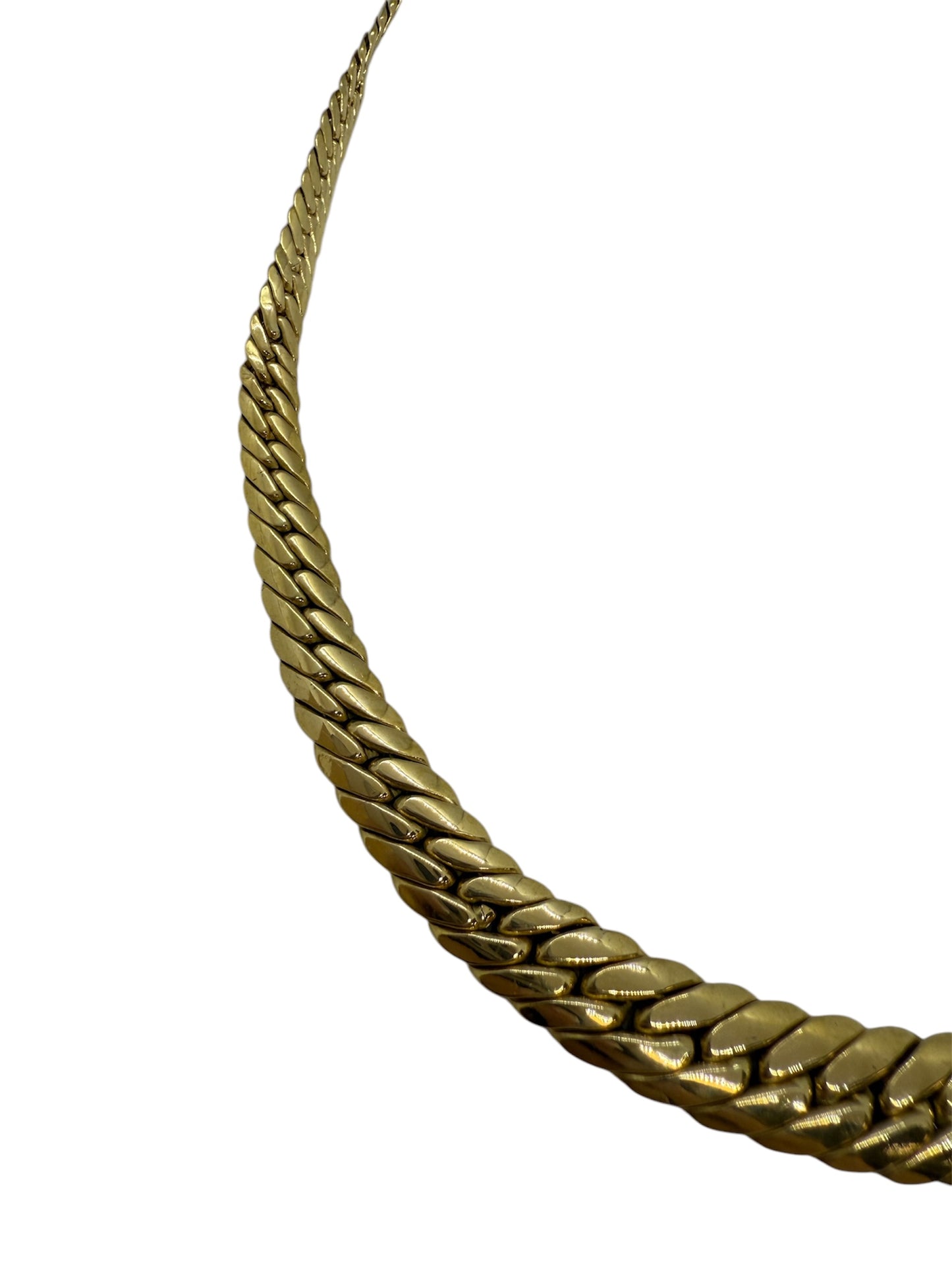 Collier Ras du Cou Anglaise Or Jaune 18 Carats 43cm