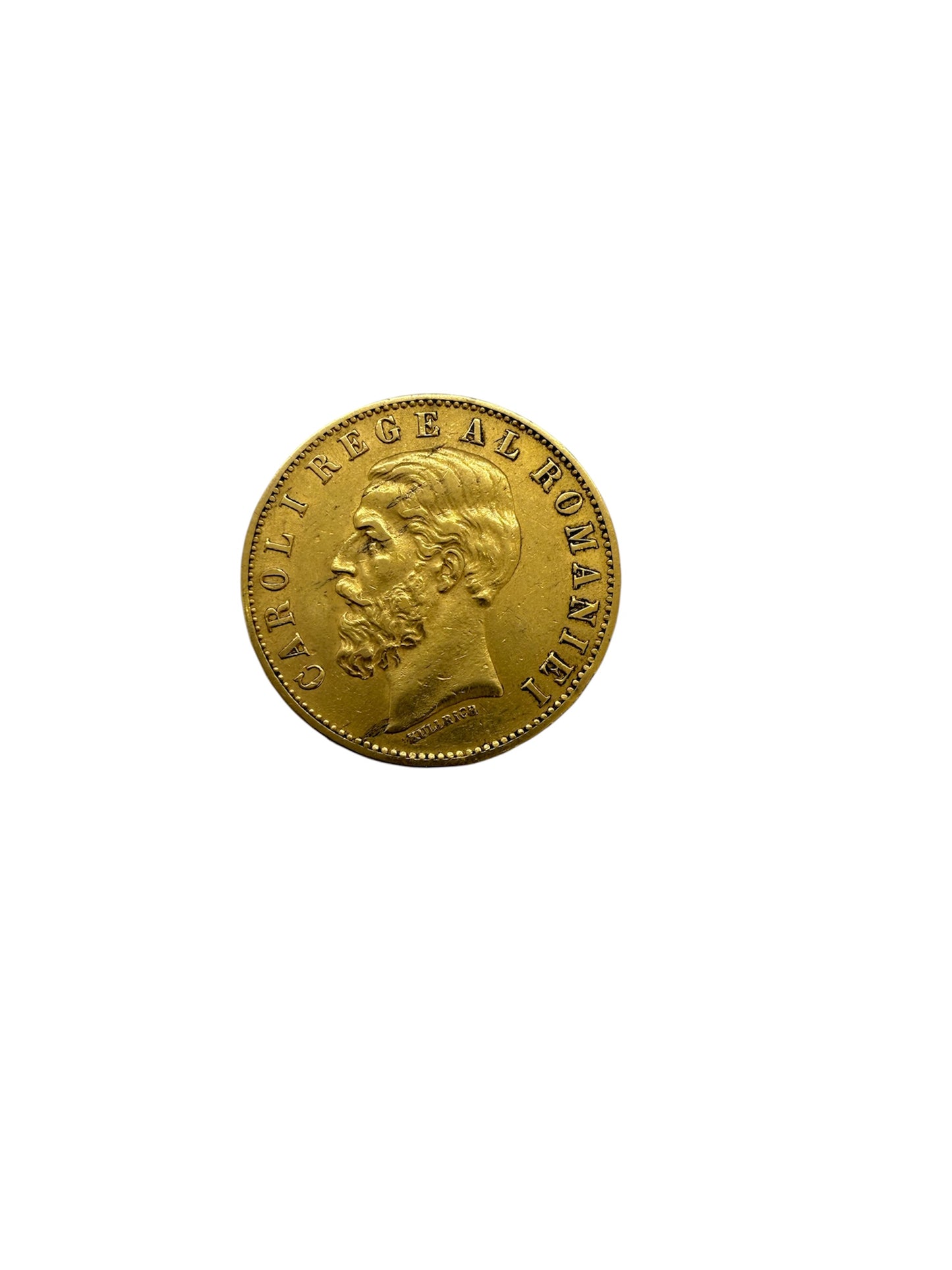 Pièce rare en or 20 lei de Roumanie (1883-1890) 6.42 Gr