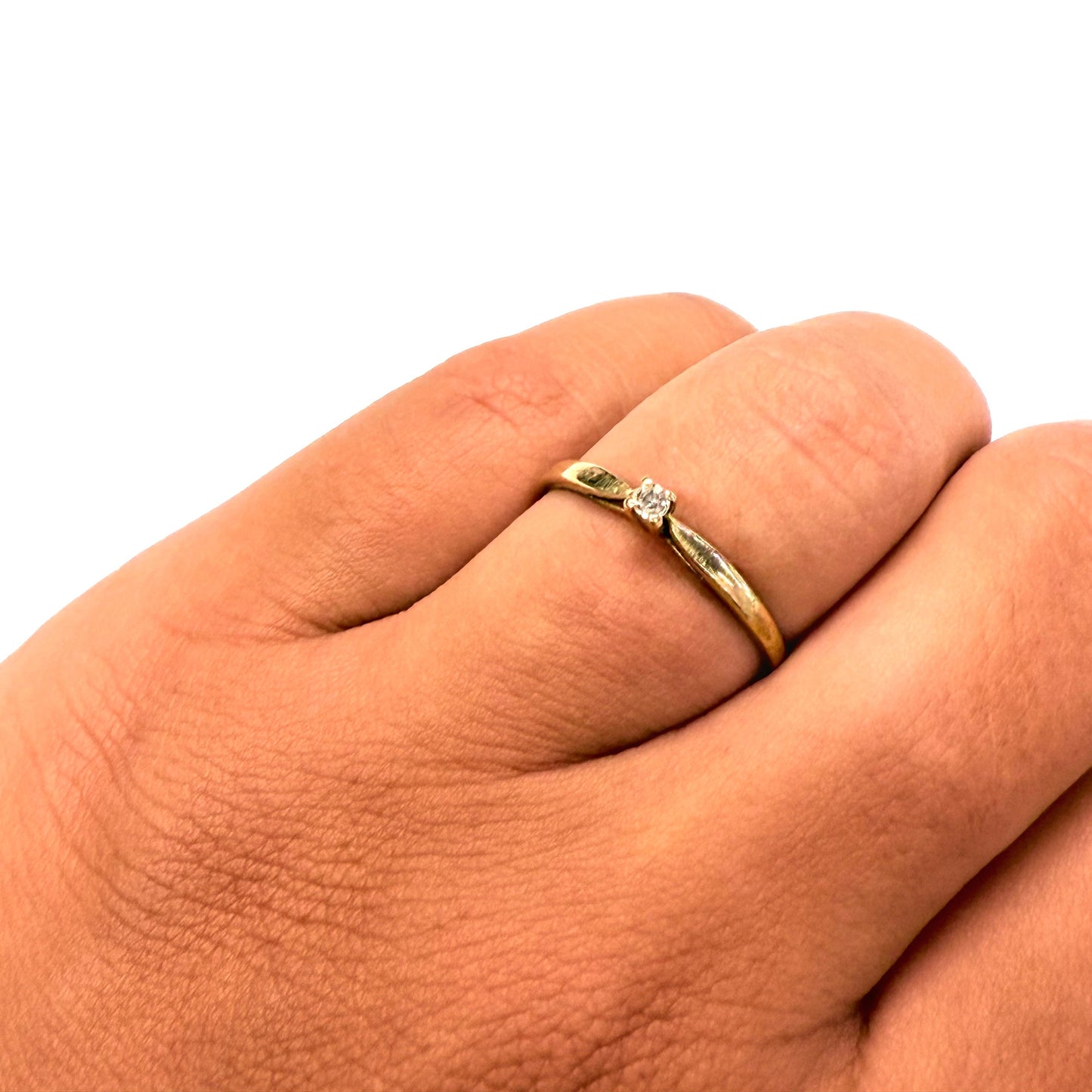 Solitaire en or jaune 18k Taille-55