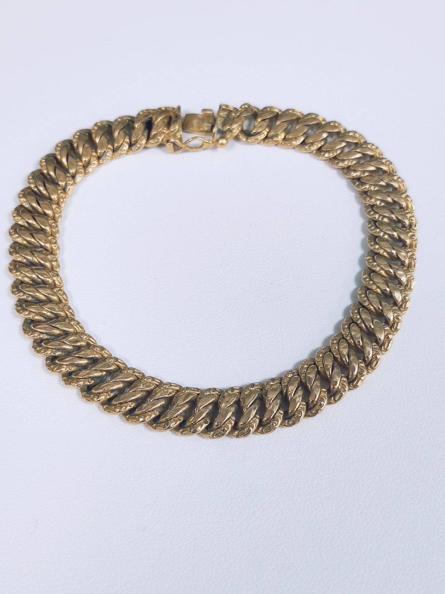 Bracelet Maillon Américain en Or Jaune 18K 20cm