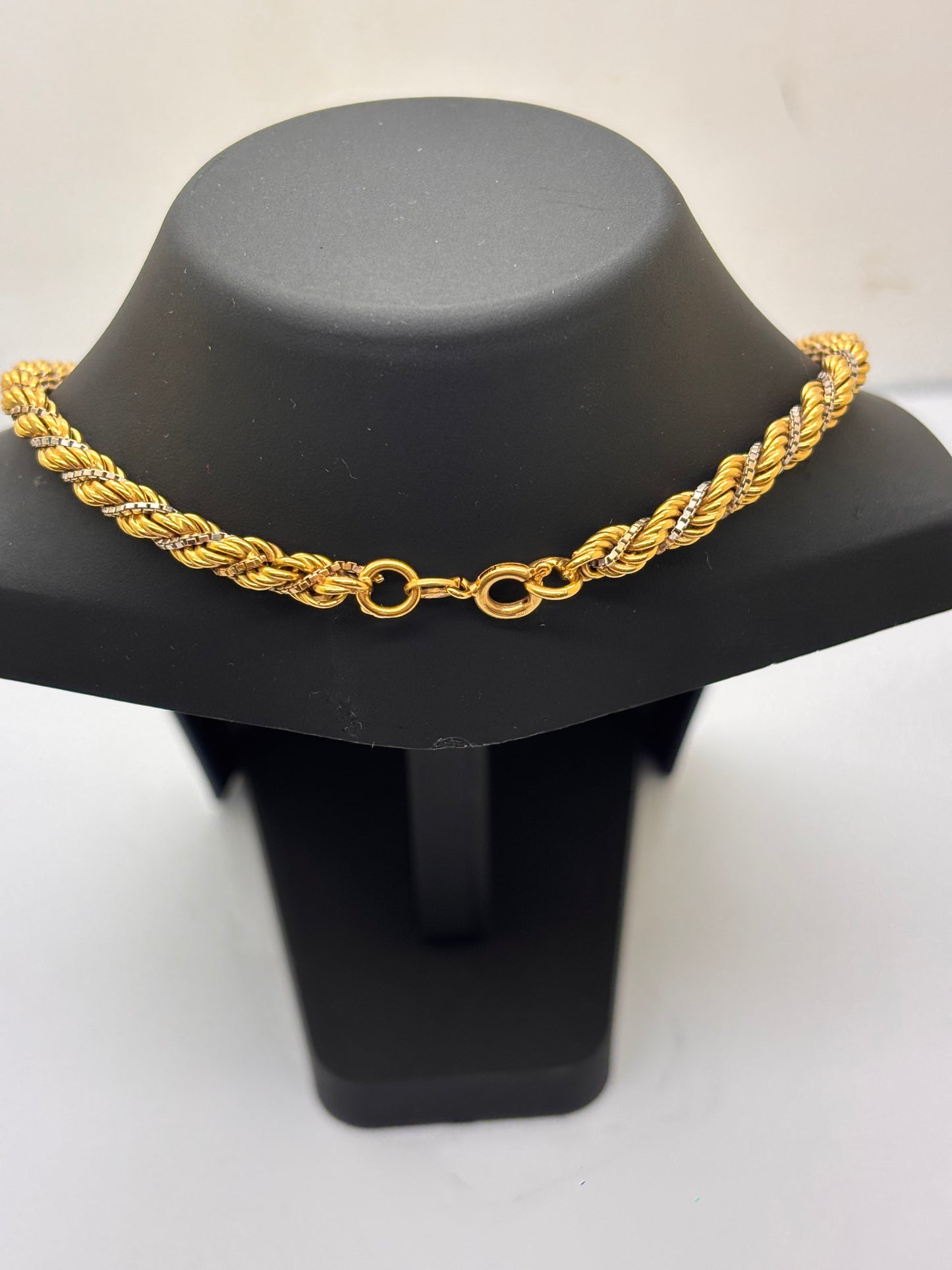 Collier Princesse 18 carats, en or jaune et blanc