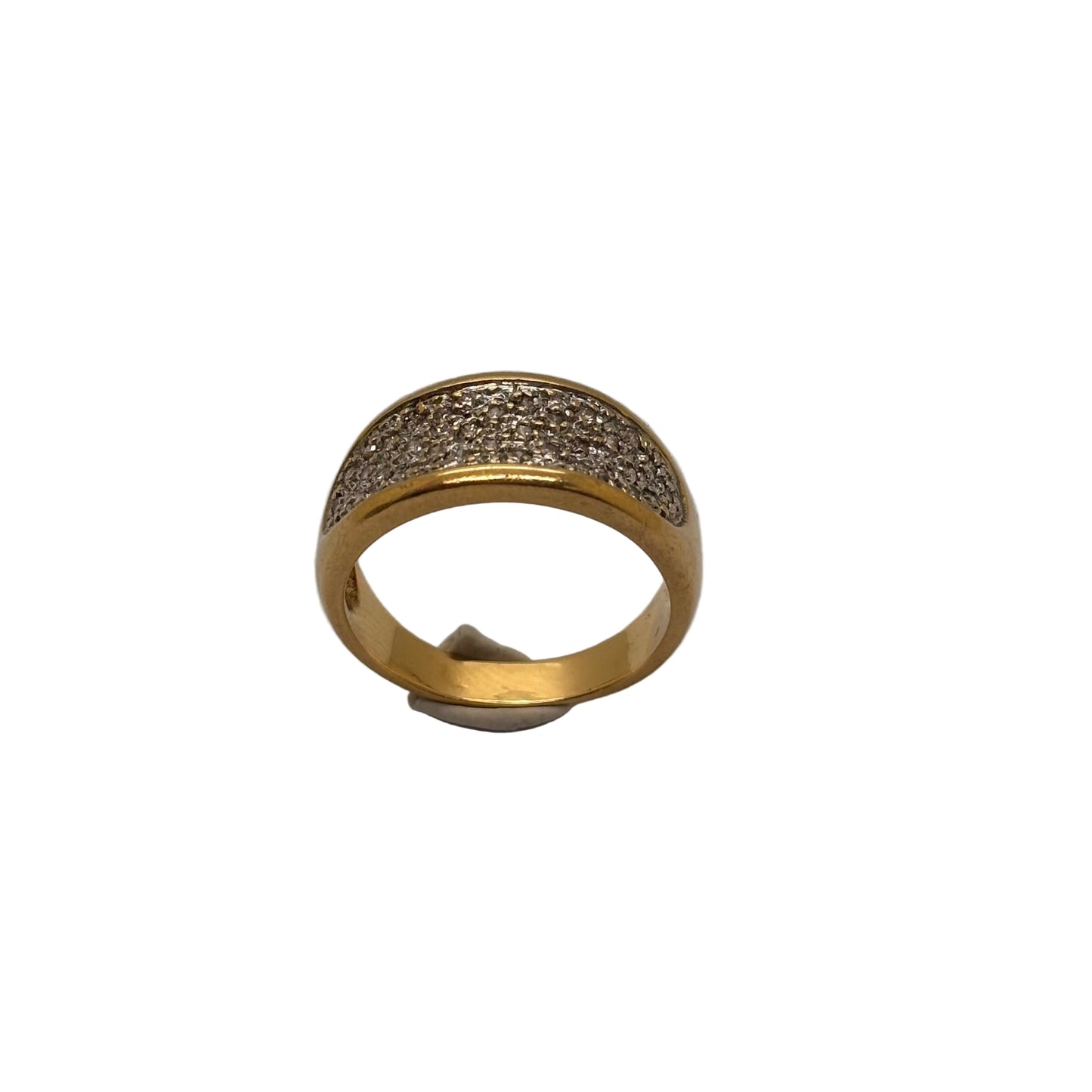 Alliance en Or Jaune et Or Gris 18K avec 34 diamants 5.14 Grs - Taille 52