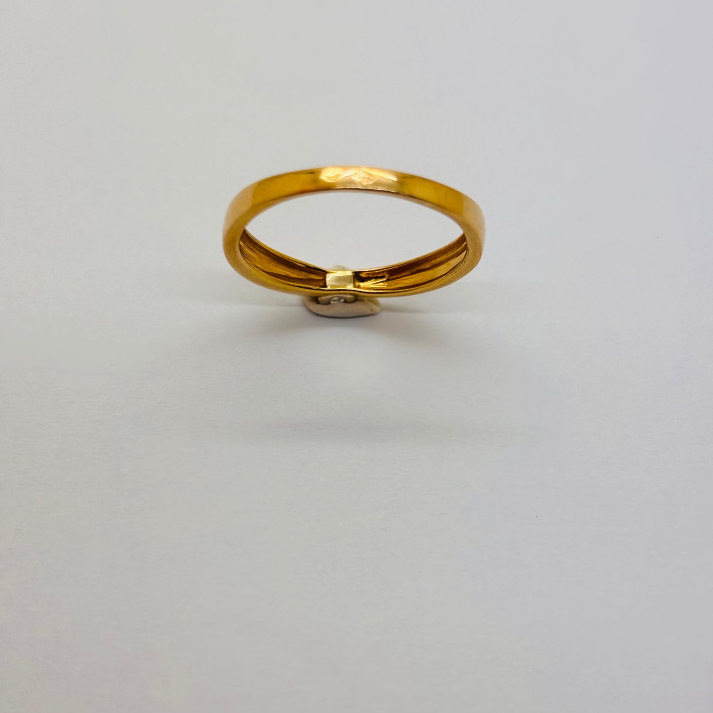 Solitaire Diamant en Or Jaune 18 Carats - T 56