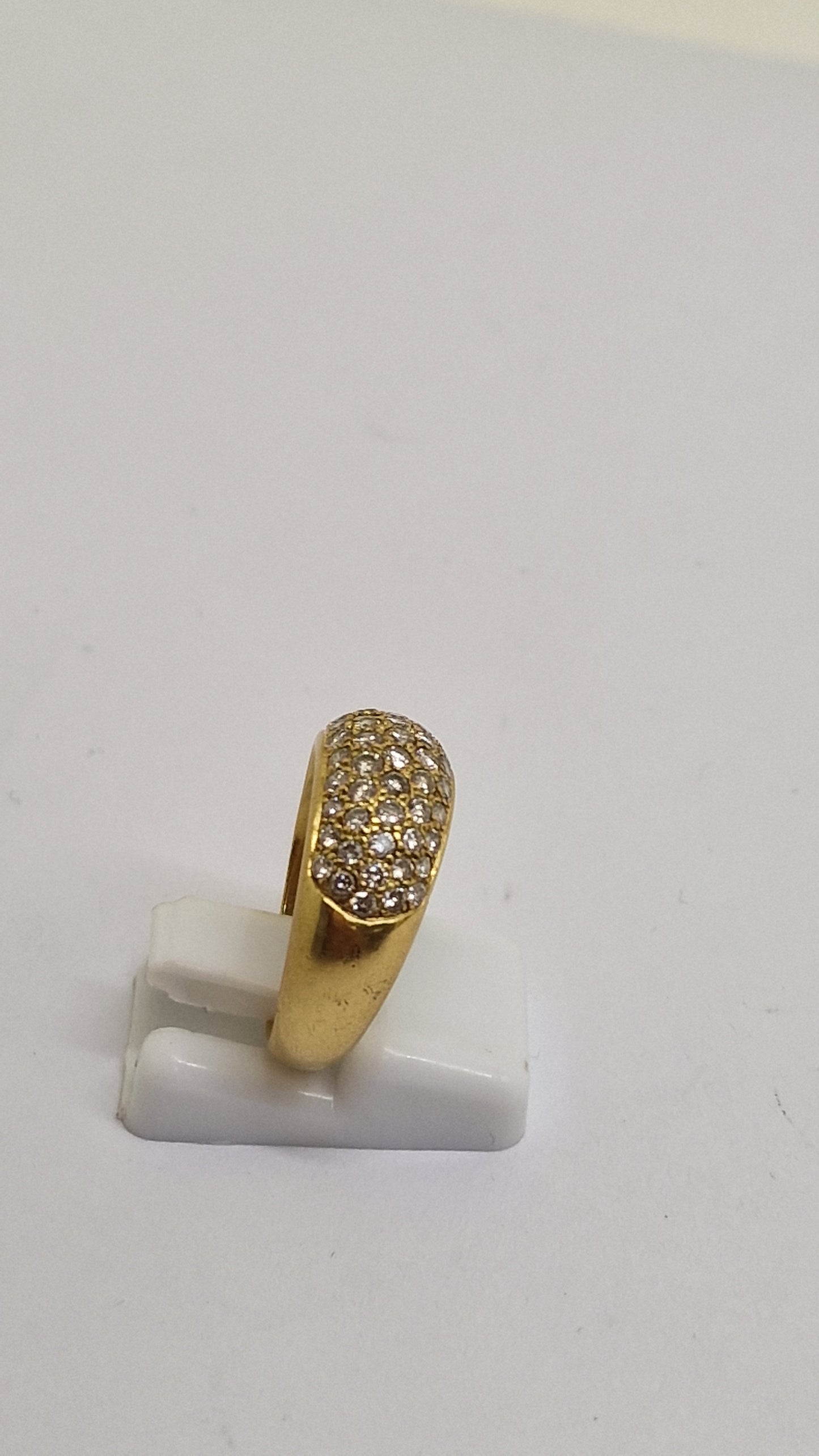 Bagues en Or Jaune avec Diamants 18 carats Taille-55