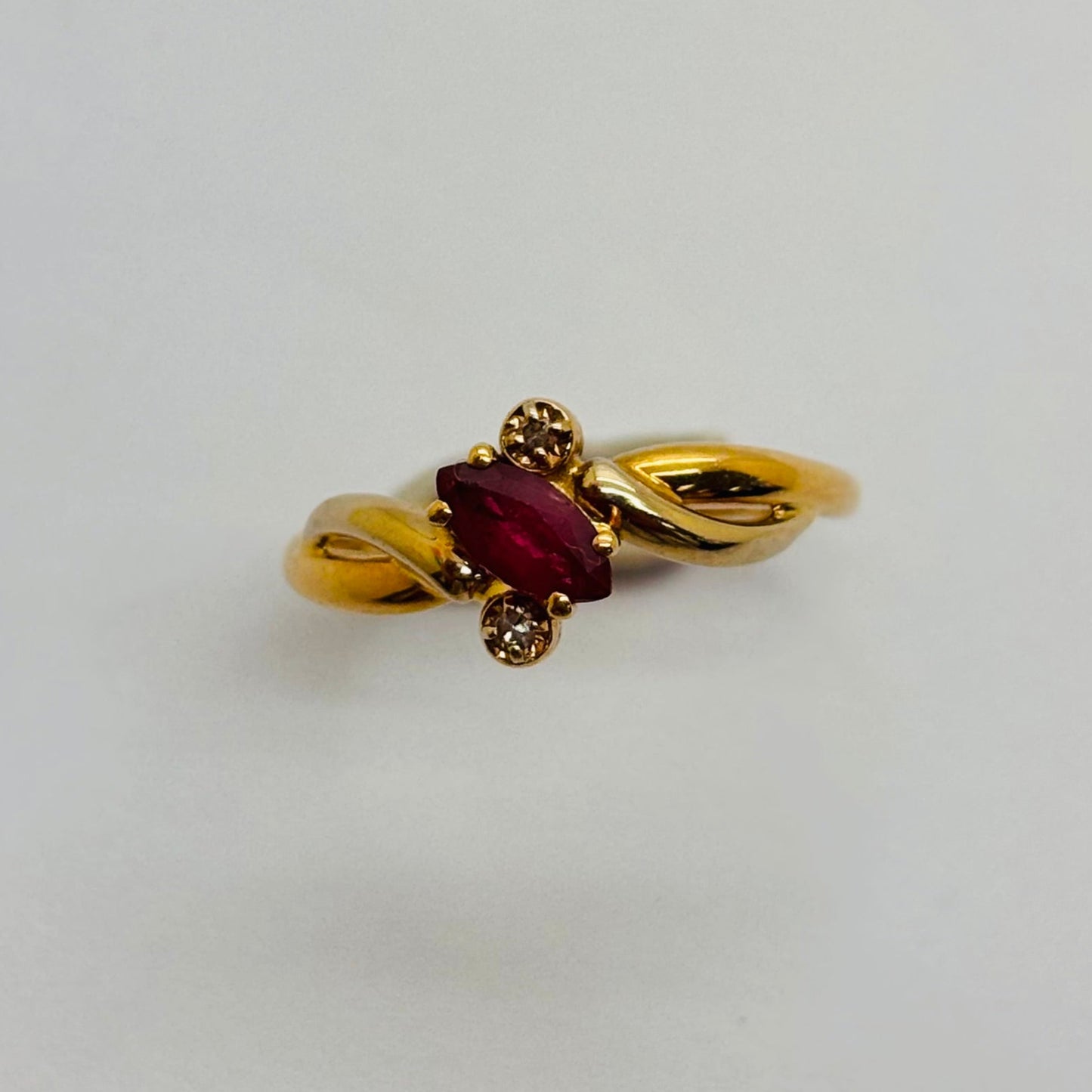 Bague en Or jaune et blanc 18K Taille-50.5