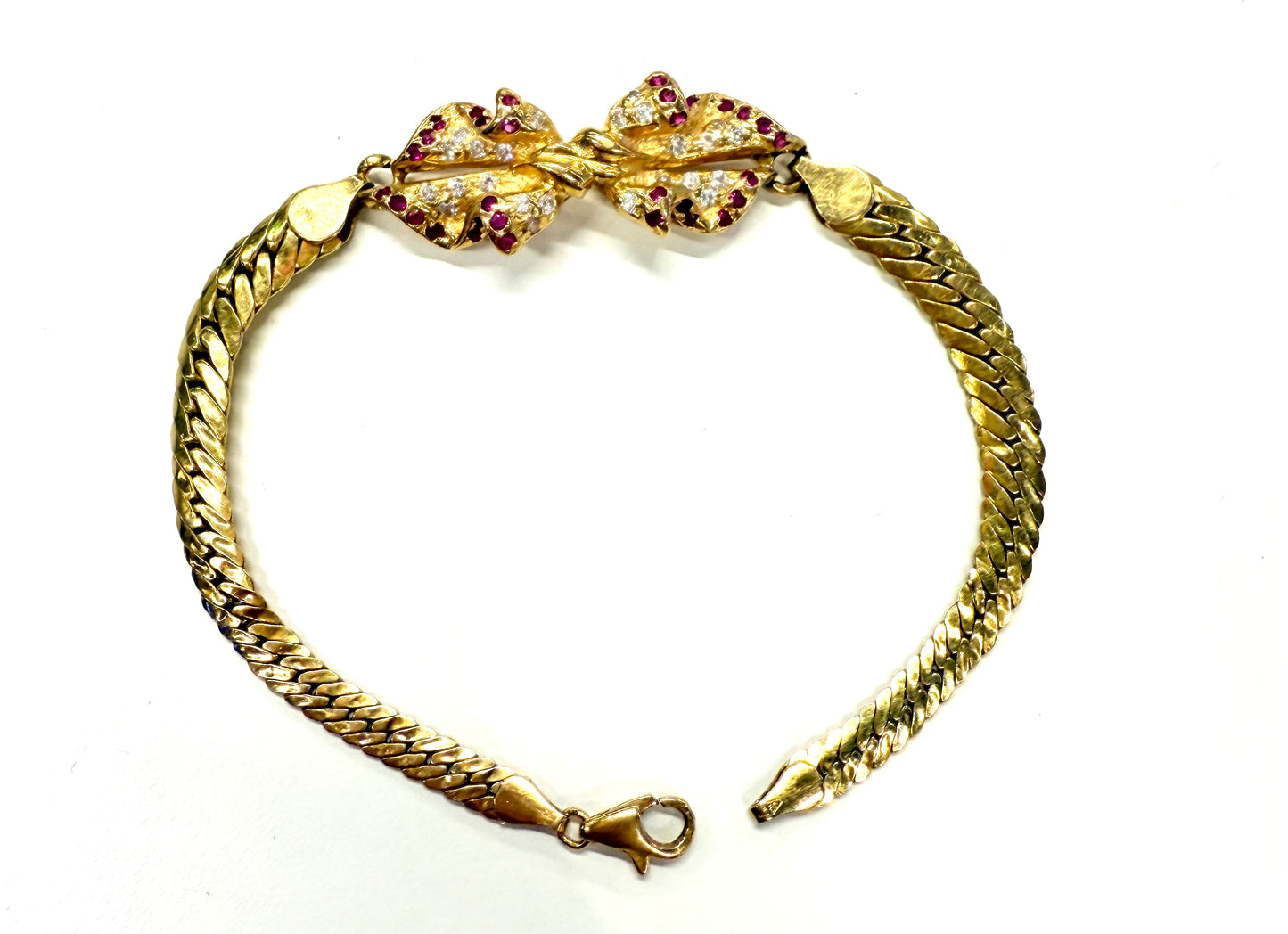 Bracelet Maille Anglaise en or jaune 18K 13.79 Grs