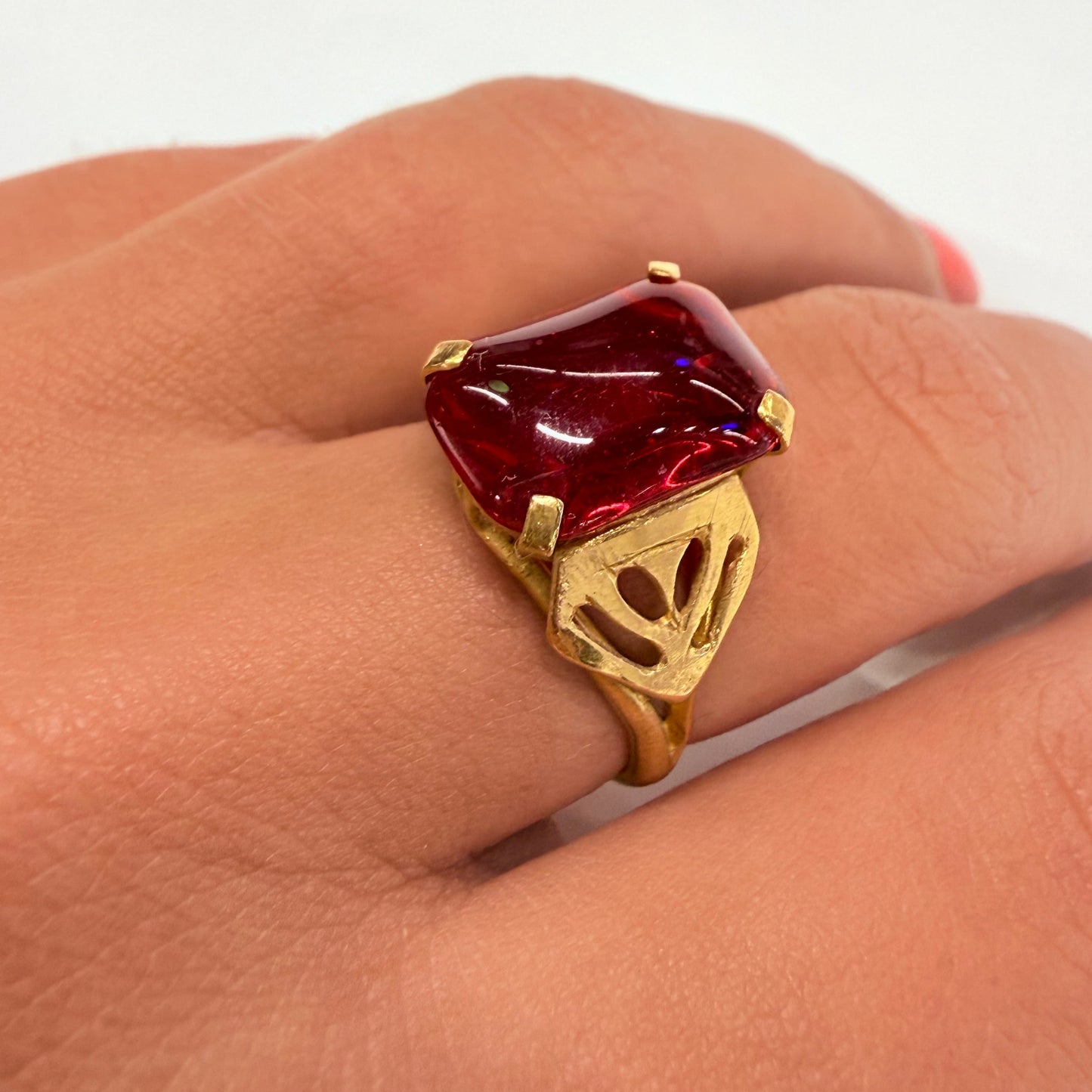 Bague en or jaune 18k Taille-56