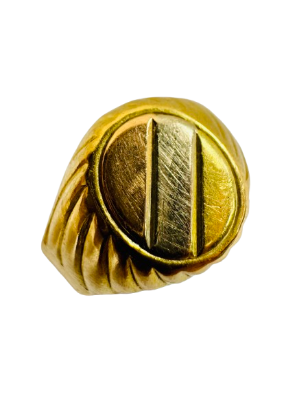 Chevalière en Or Jaune 18 Carats - Taille 59