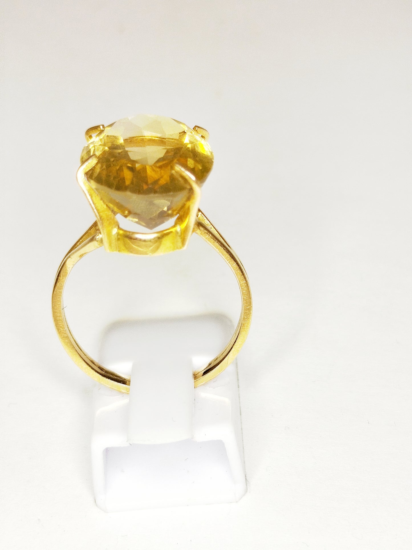 Bague Citrine en Or Jaune 18K Taille-59