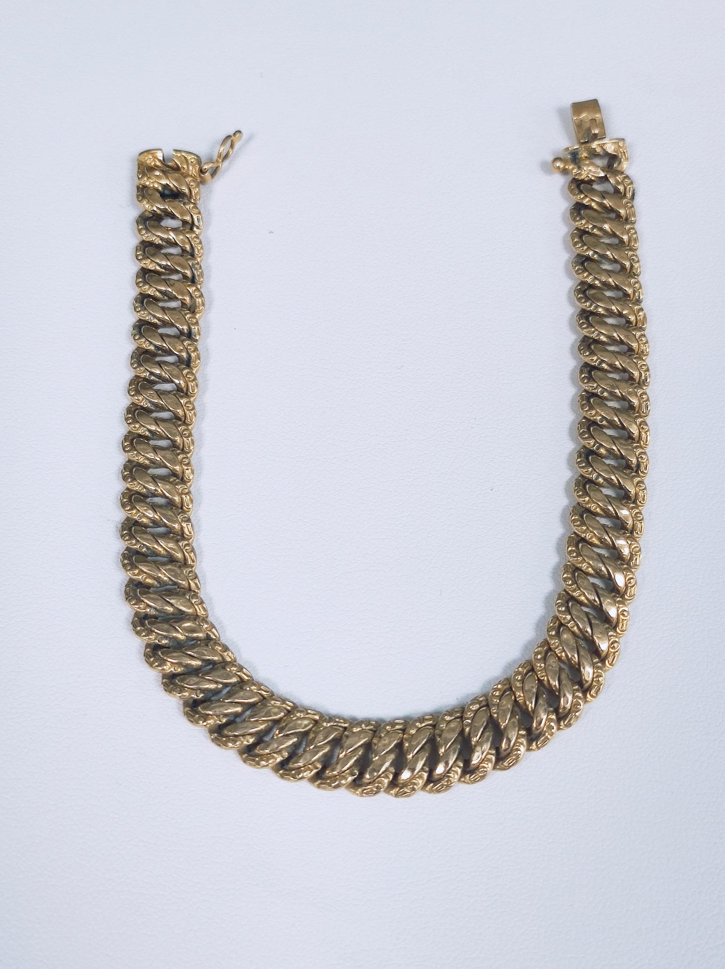 Bracelet Maillon Américain en Or Jaune 18K 20cm