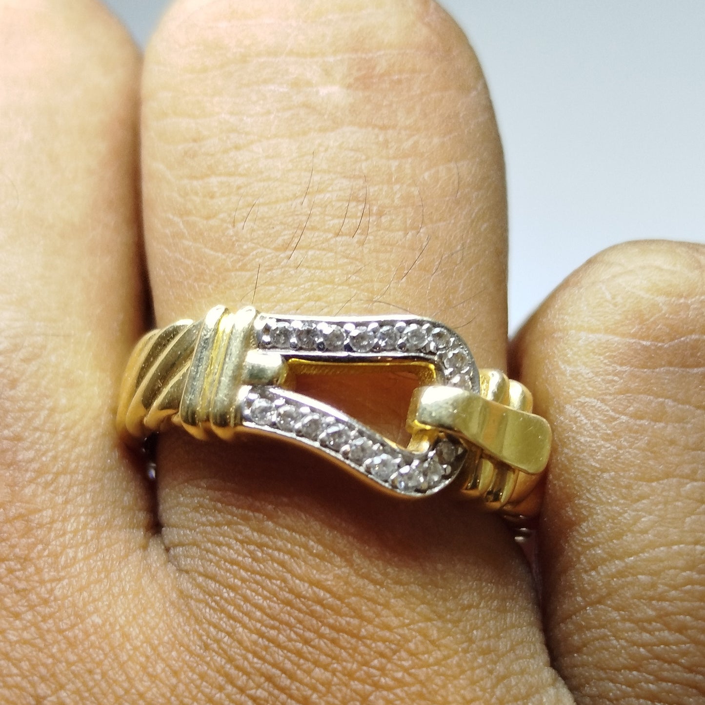 Bague en Or Jaune 18K Taille-56