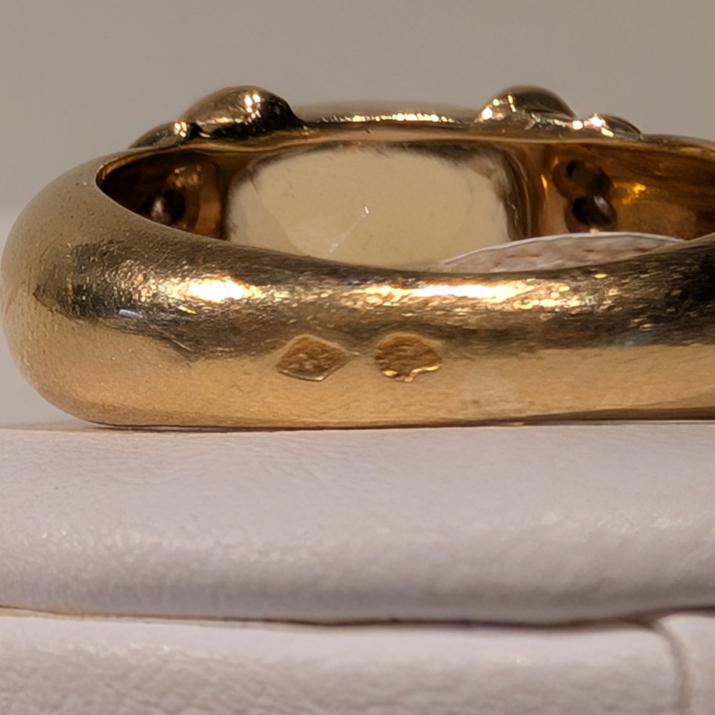Bague Tank en Or Jaune 18K Taille-58
