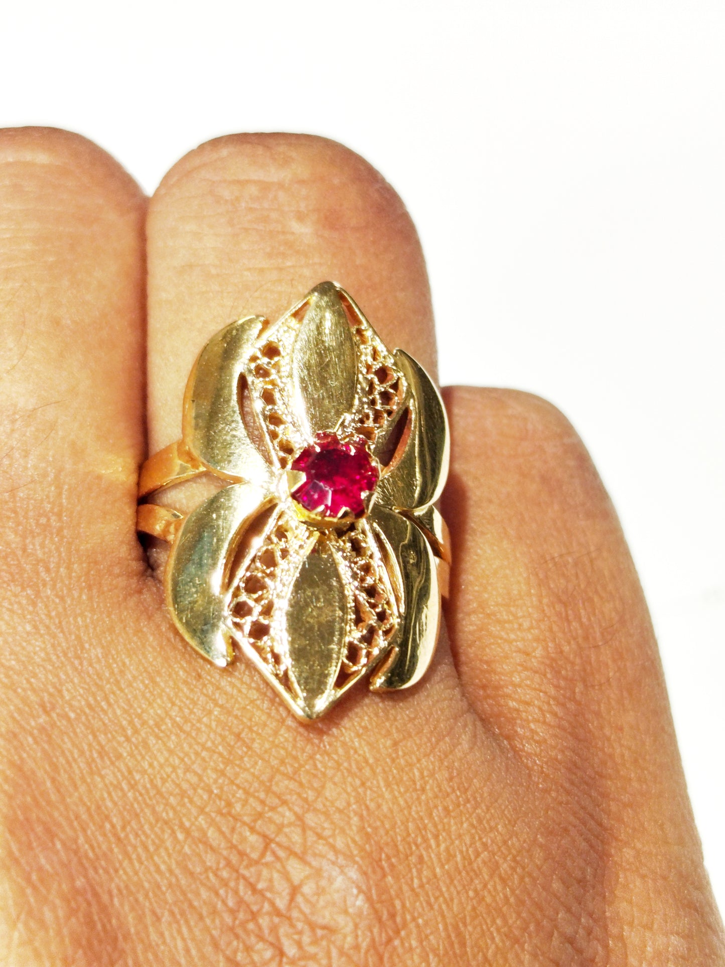 Bague en Or Jaune 14K Taille-56