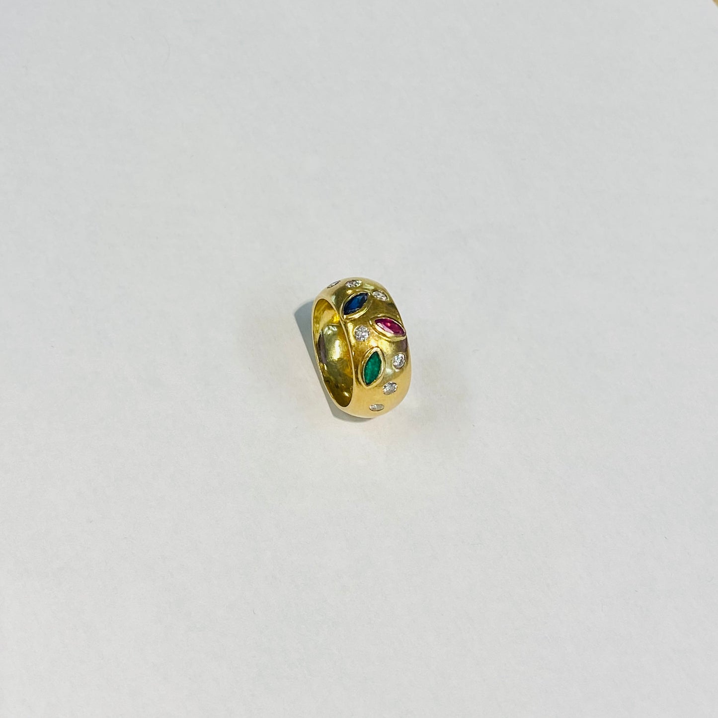 Bague en Or Jaune 18K Taille-52