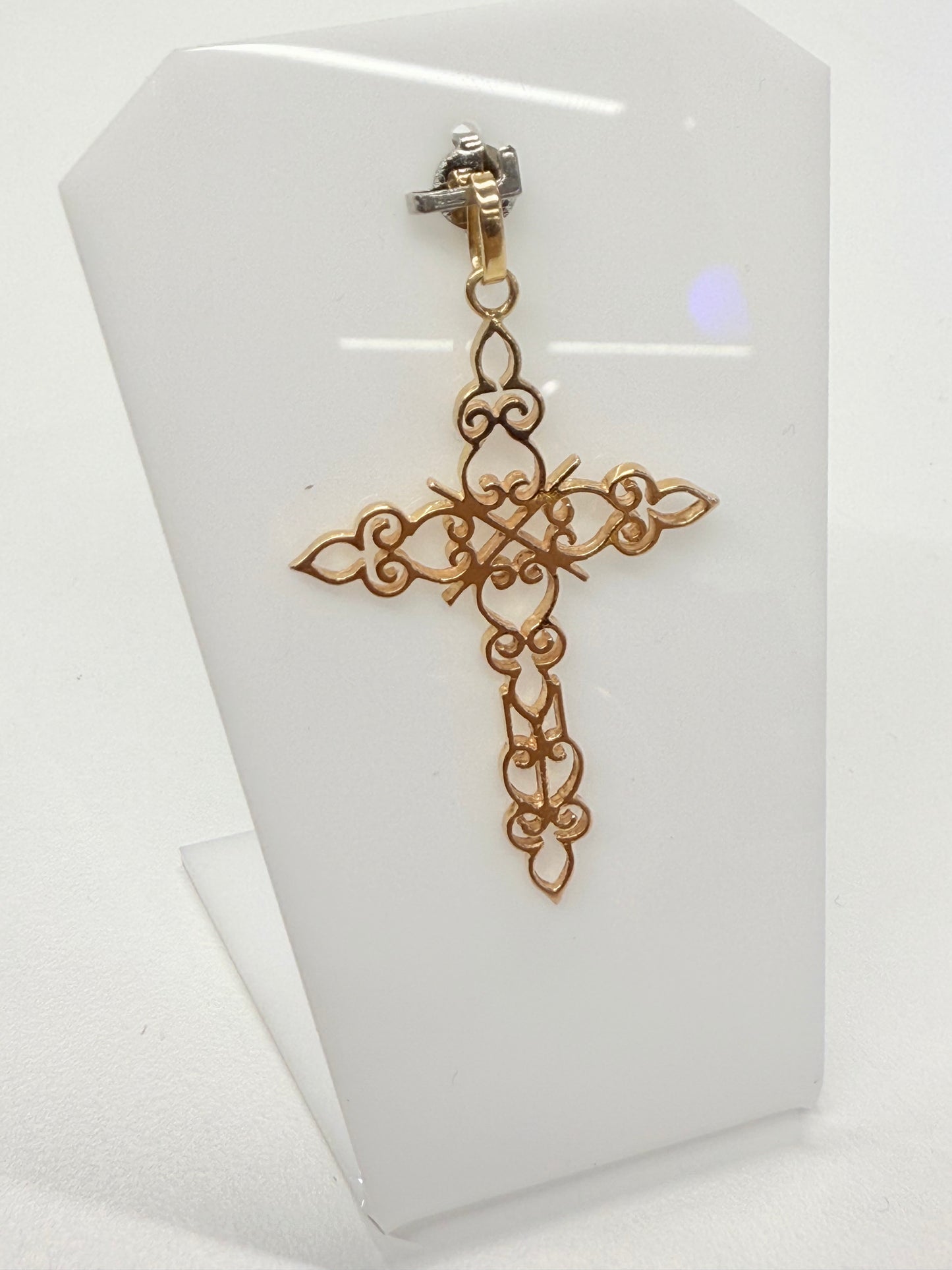 Pendentif Croix en Or Jaune 18k