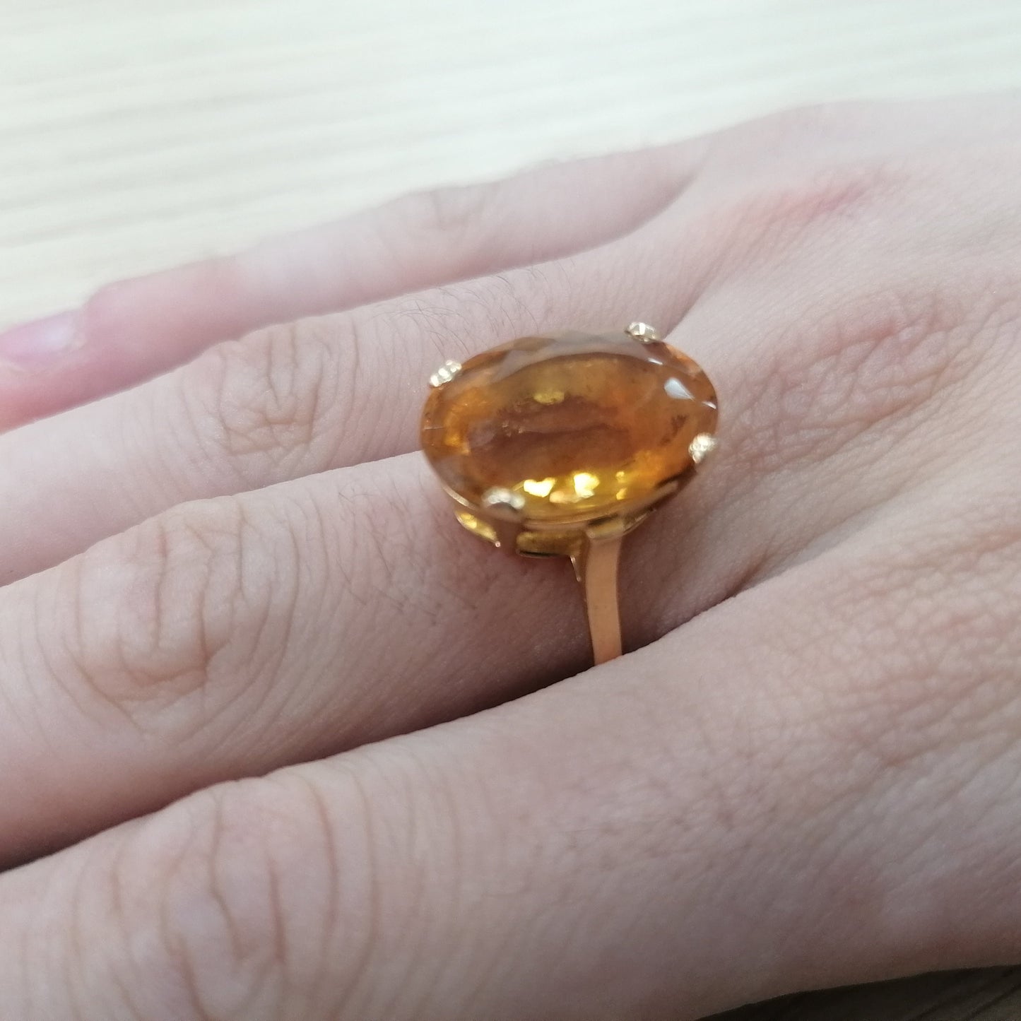 Bague en Or Jaune 18K Taille-57