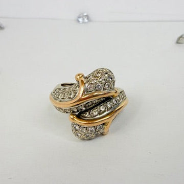 Bague en Or Rose 18K Sertie de Diamants