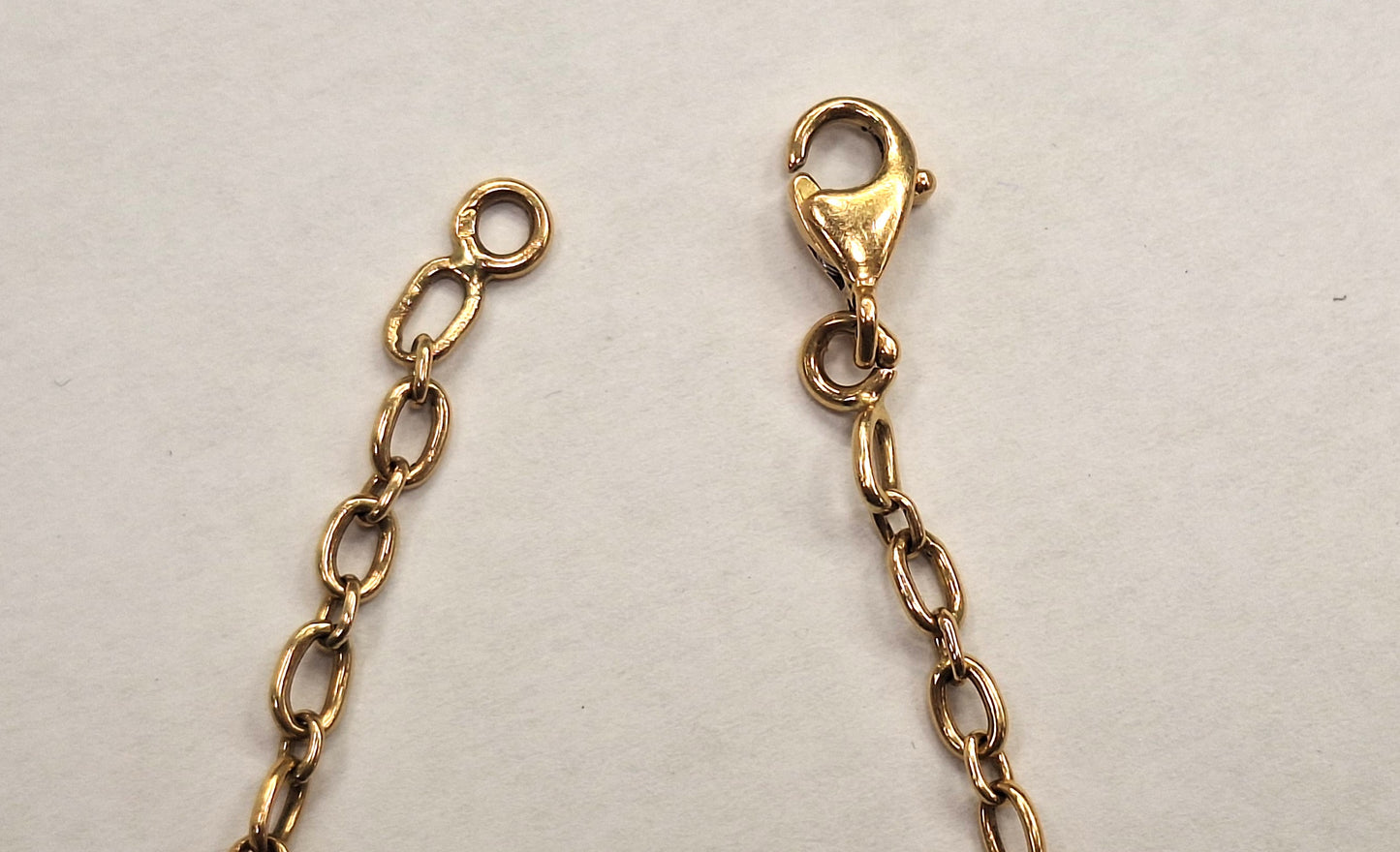Bracelet Maillon en Or Jaune 18K avec Pierres Naturelles