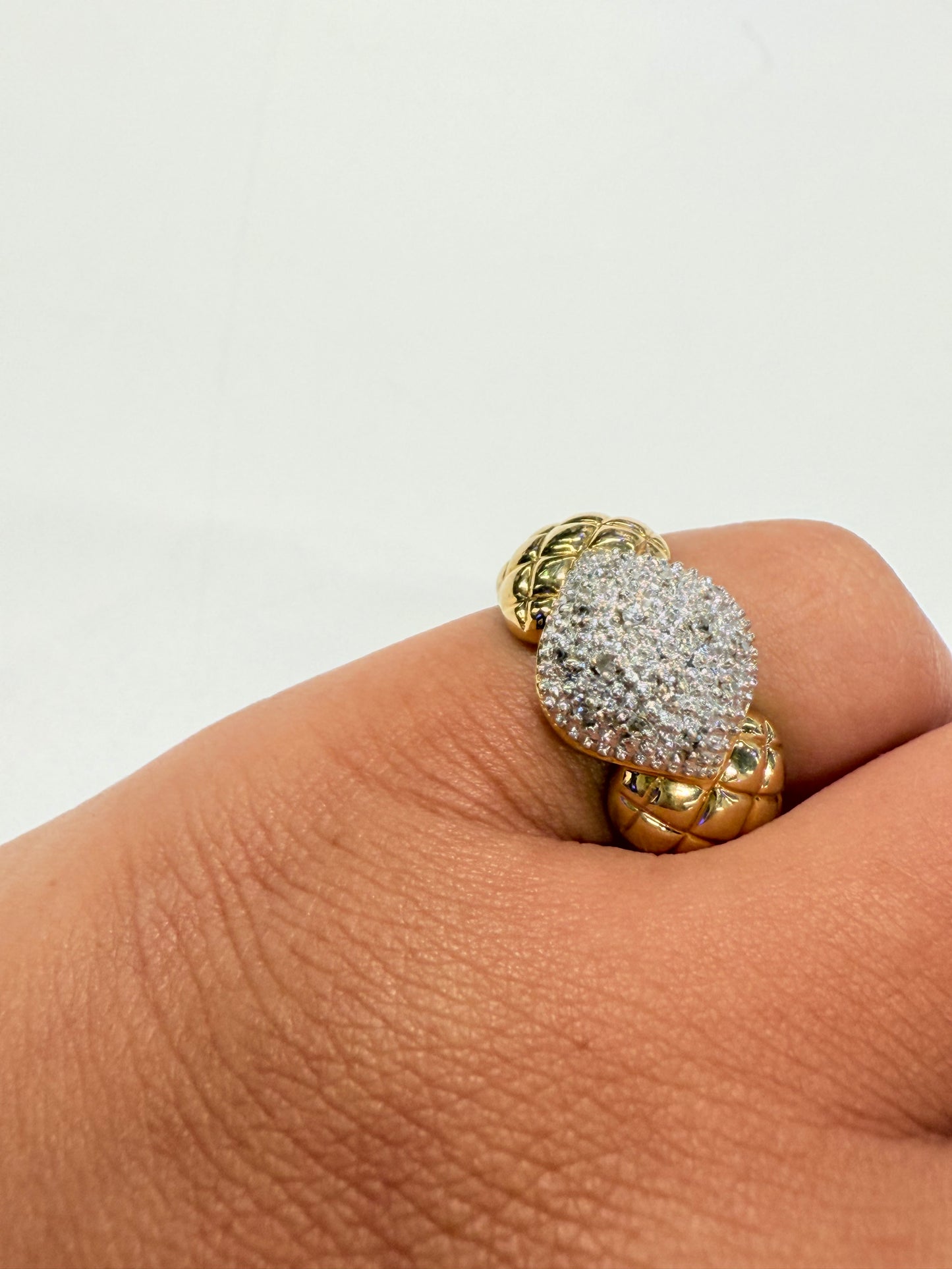 Bague en Or jaune et blanc avec diamants 18K