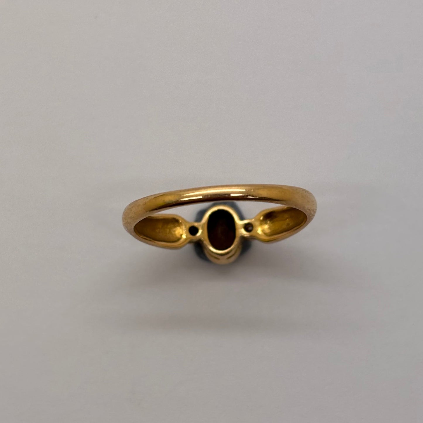 Bague Empierrée en Or Jaune 14K Taille-56
