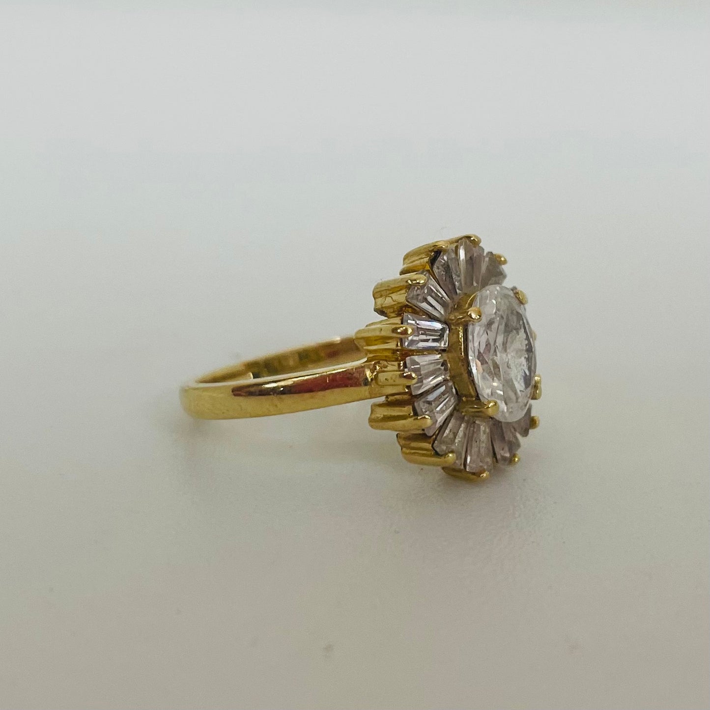 Bagues Marguerite Or Jaune 18K Taille-53