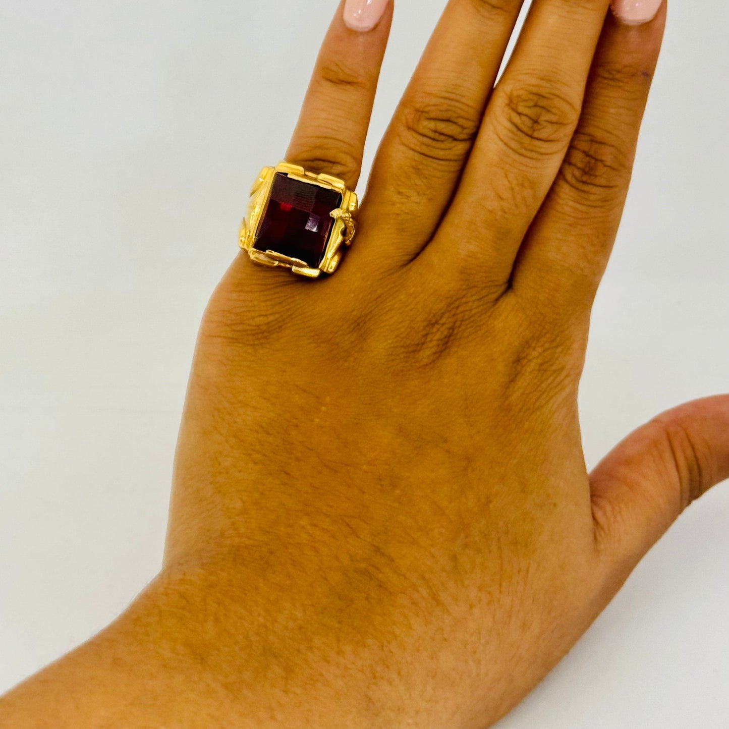 Bague Chevalière en Or Jaune 18K Taille-49