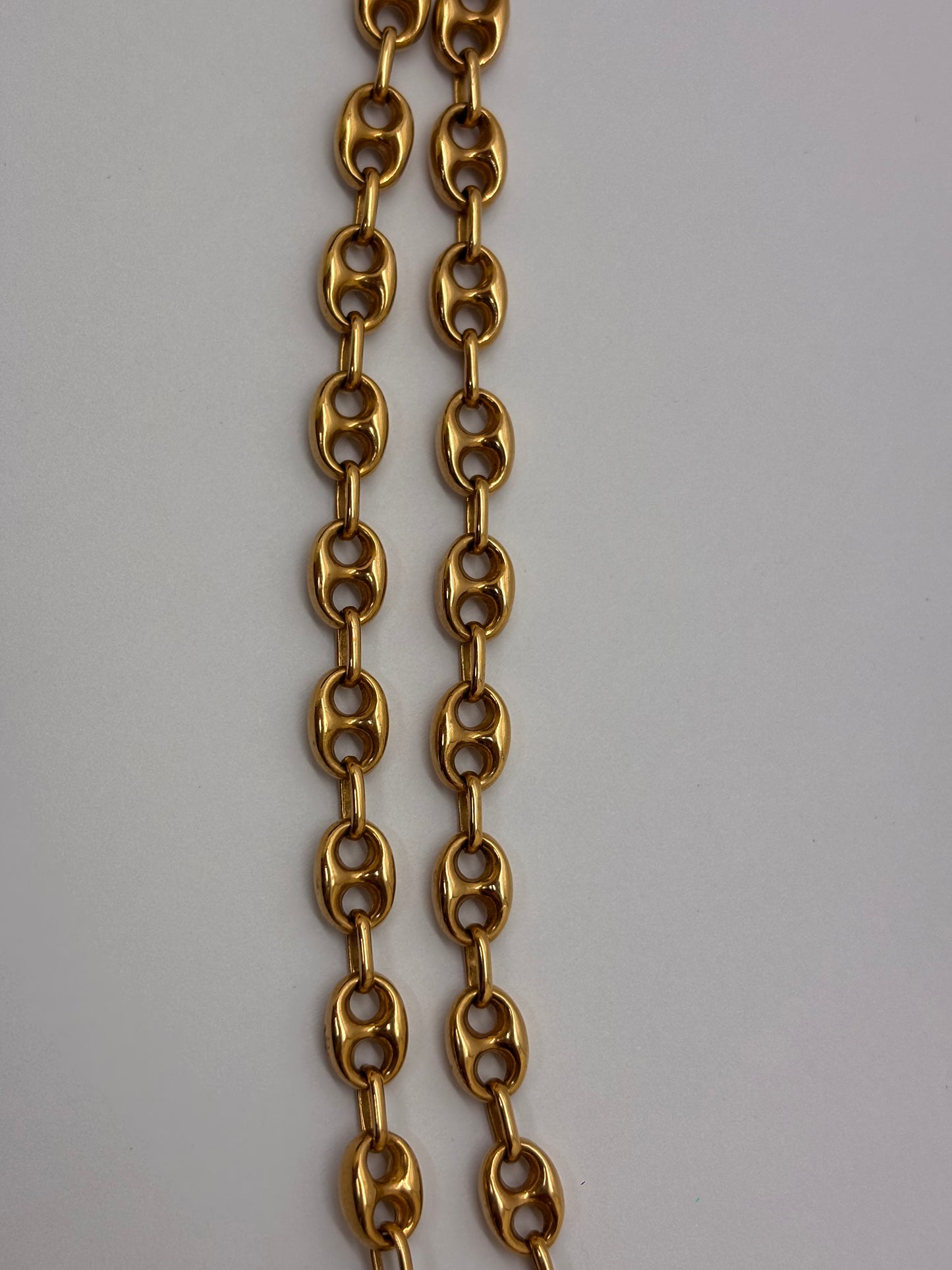 Collier Sautoir Grain de Café en Or Jaune 18K 28.60 Grs