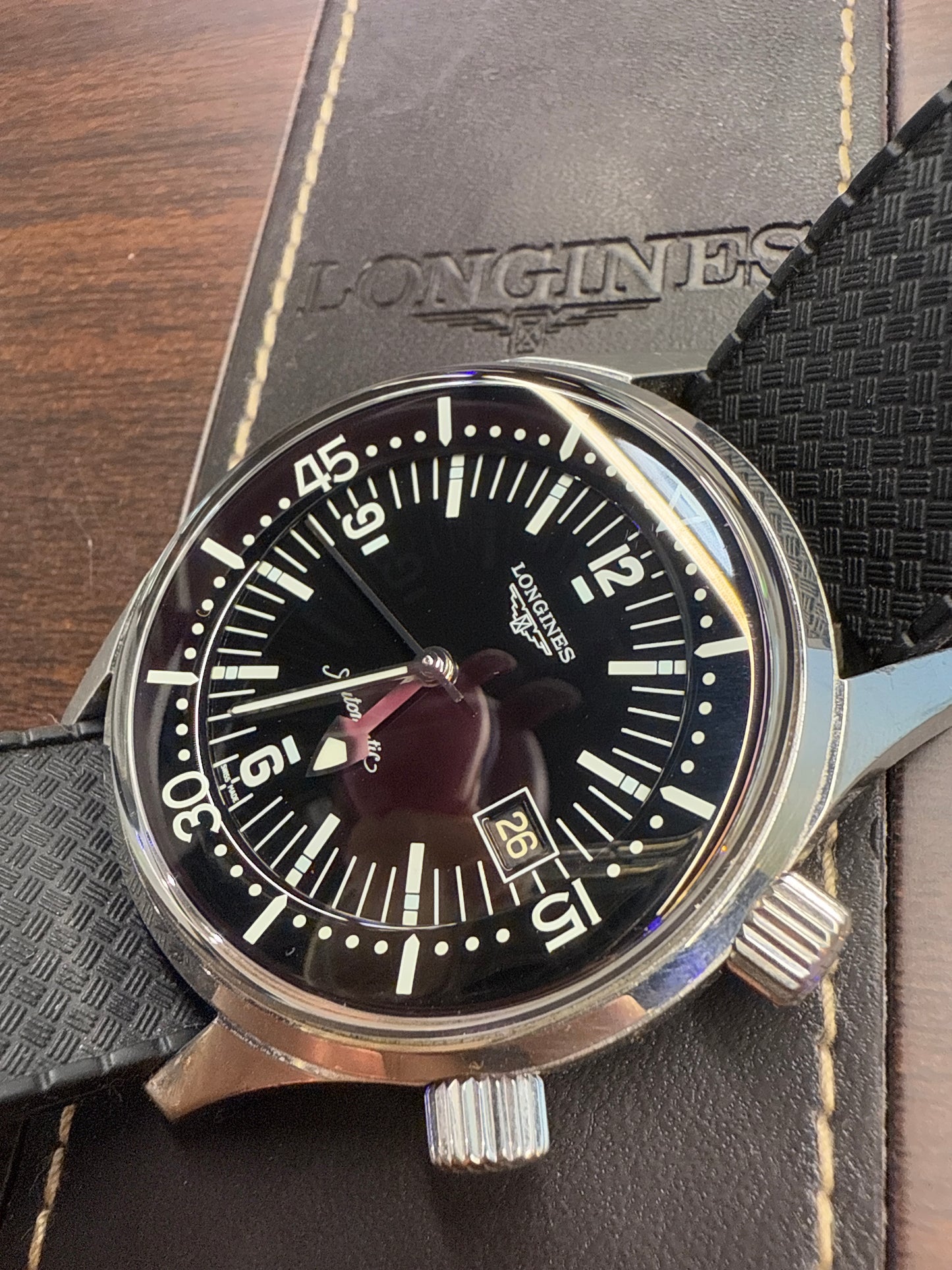 Montre Longines Legend Diver 1969, 2 Bracelets inclus