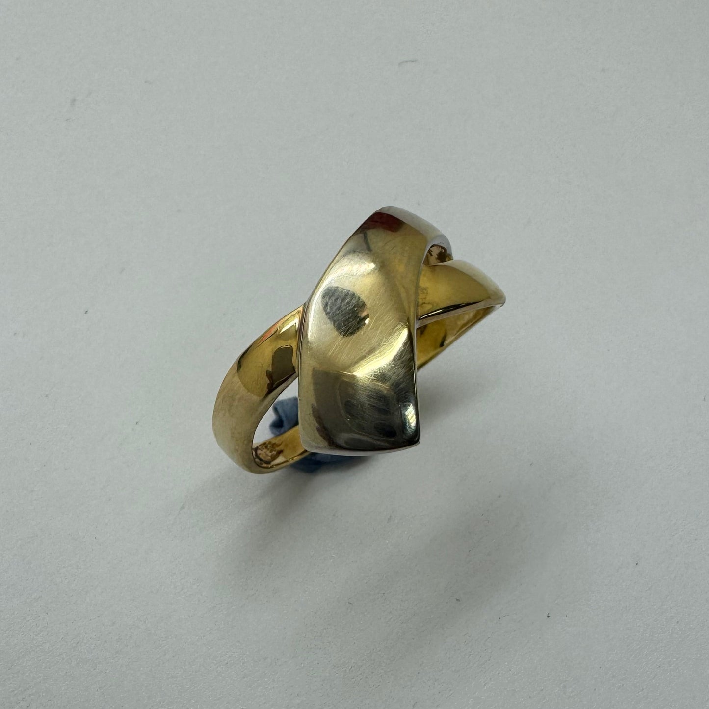 Bague Jonc Or Jaune et Blanc 18K T59