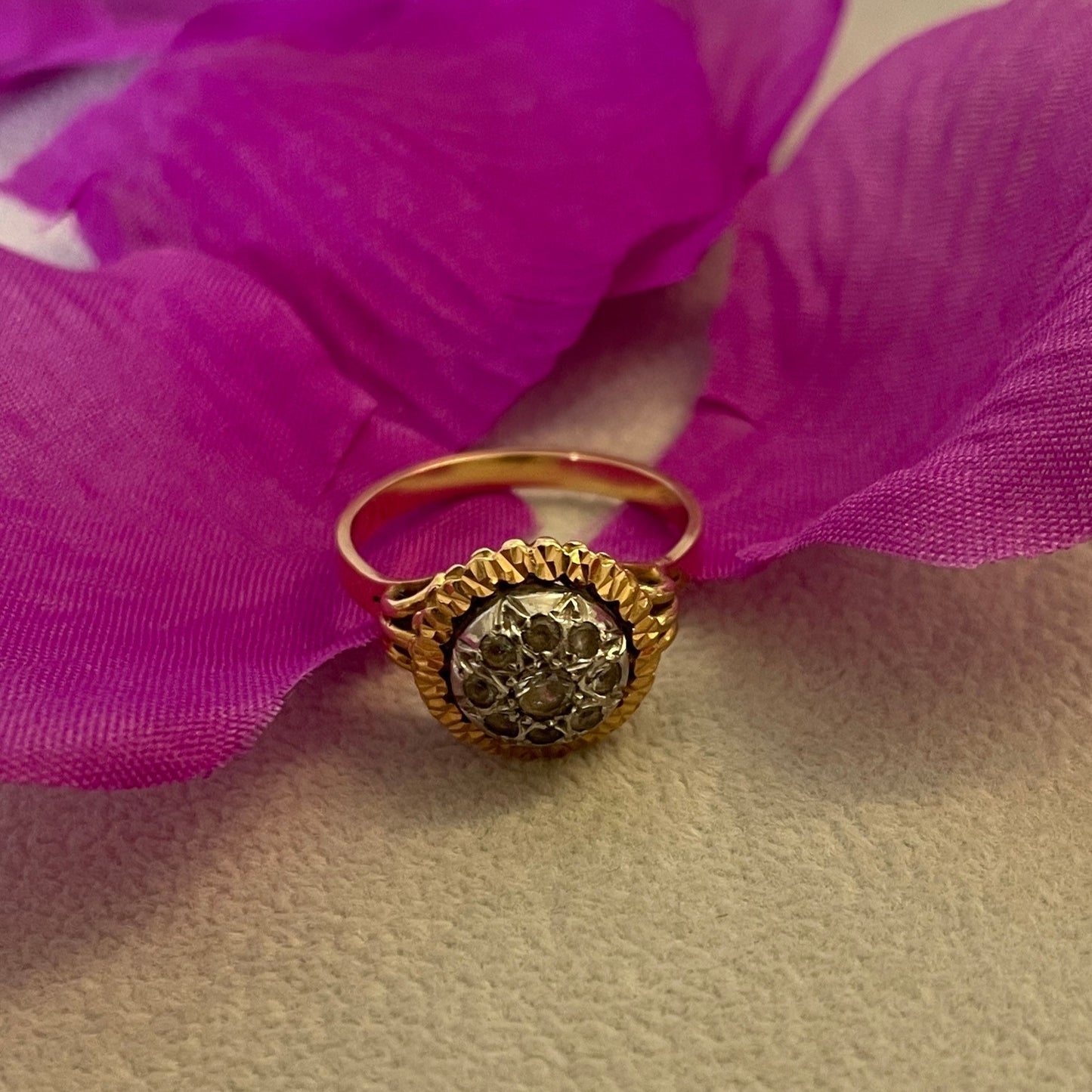 Bague Ancienne en Or 18K Taille-56