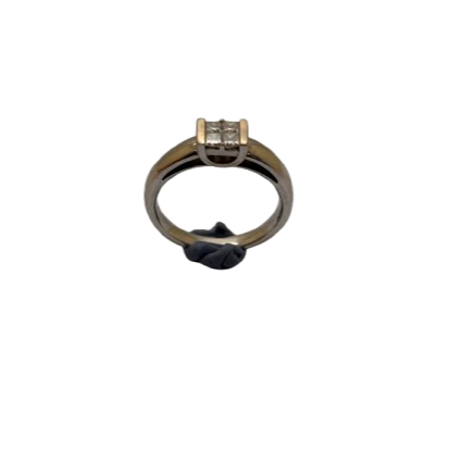 Solitaire en or blanc 18K Taille-50