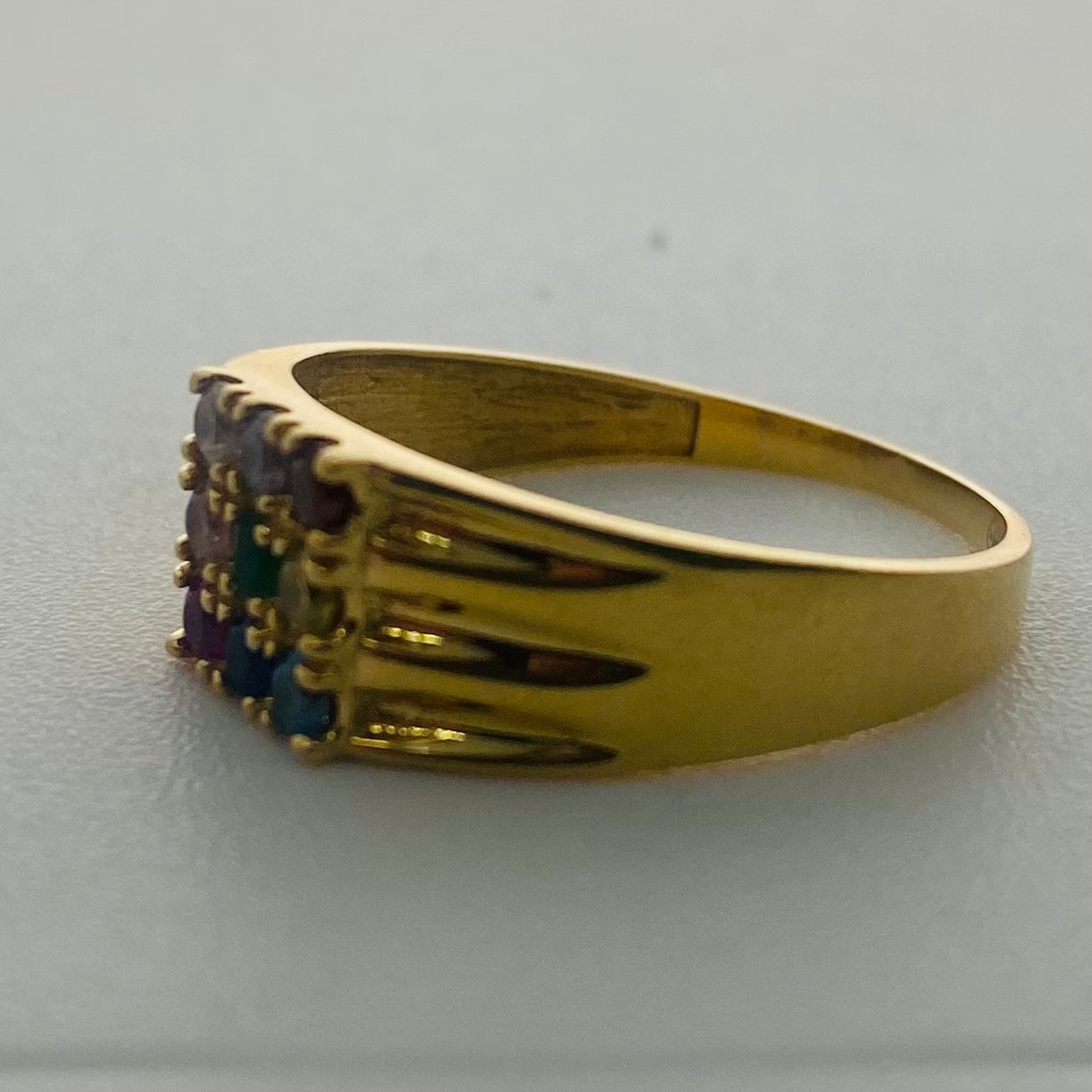 Bague en Or Jaune 9 Planètes 18K et Zirconium