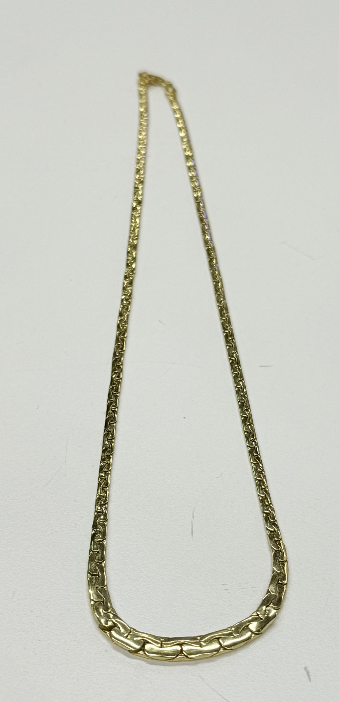 Collier Ras du Cou en Or Jaune 18k, Maille Haricot