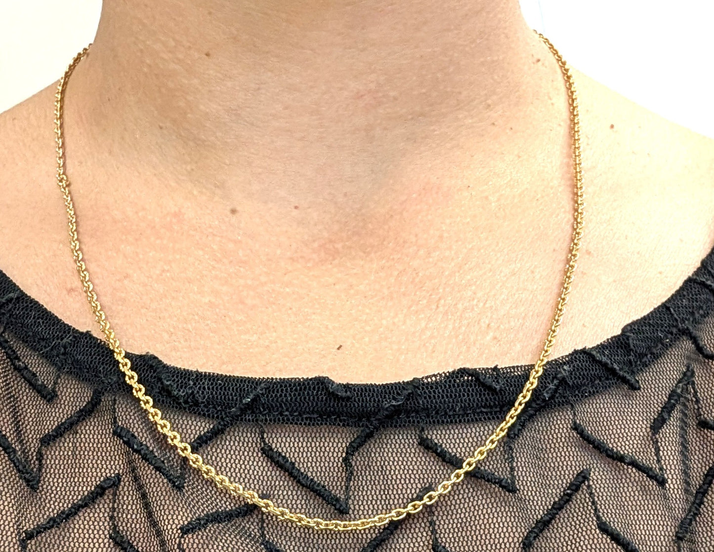 Collier Princesse Jaseron Or Jaune 18K 8.05 Grs